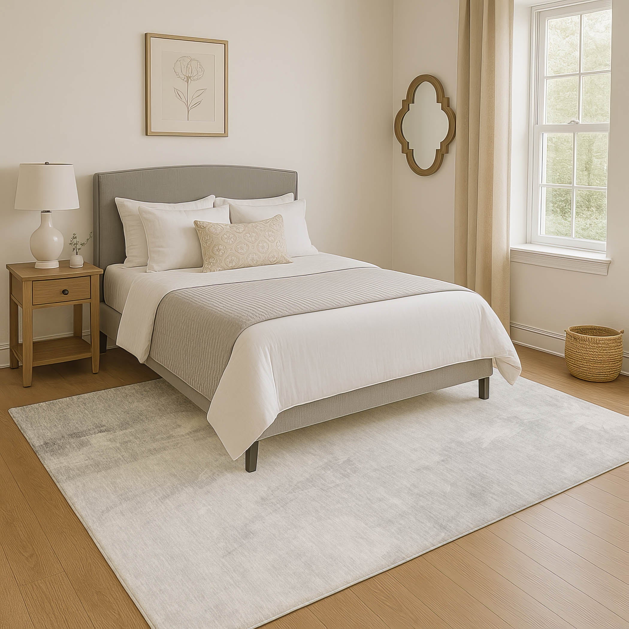 Sarajevo Machine Washable Transitional Gray Rug 2'6" x 3'10" #shape_Rectangle