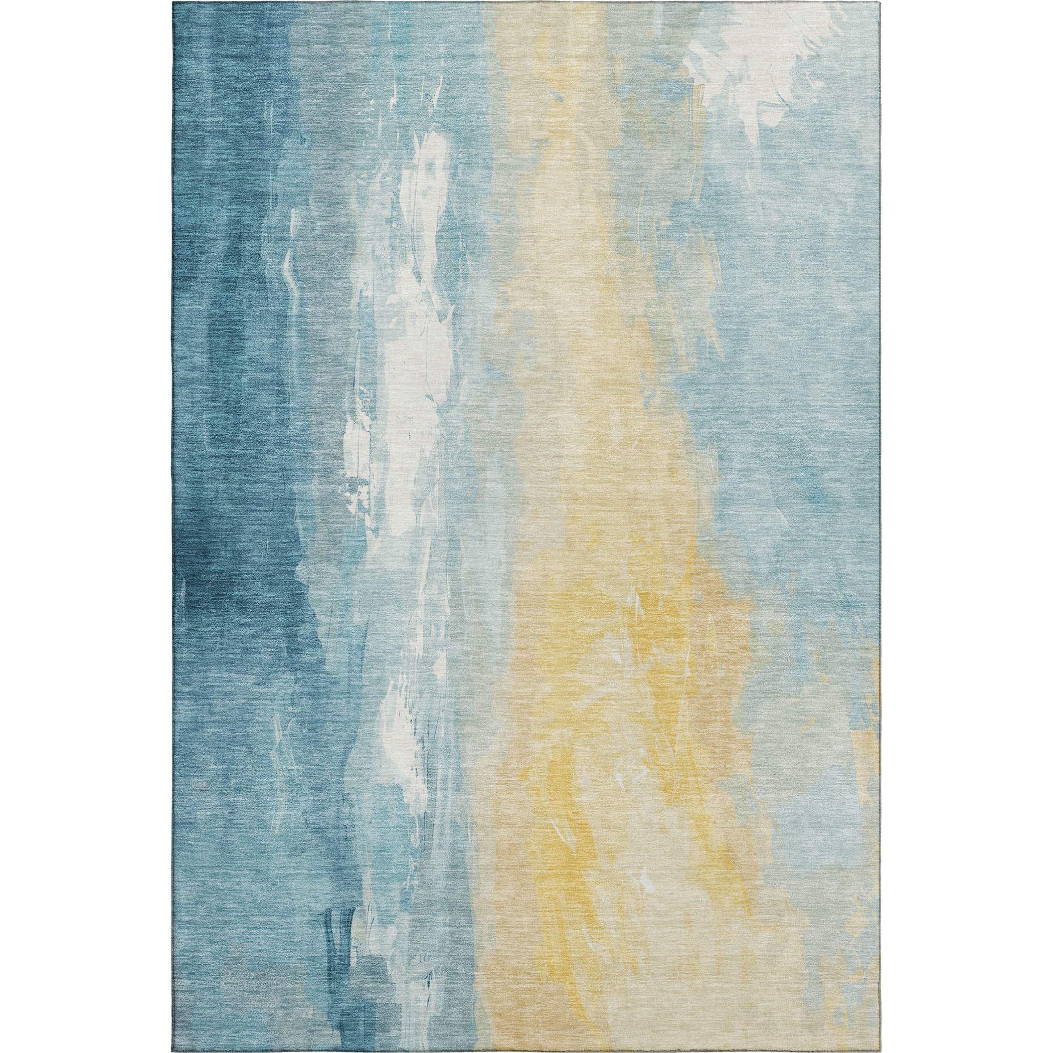 Sarajevo Machine Washable Transitional Teal Rug 2'6" x 3'10" #shape_Rectangle