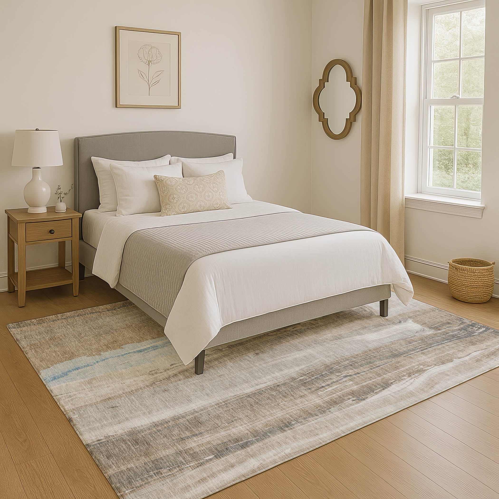 Chiang Mai Machine Washable Transitional Mocha Brown Rug 2'6" x 3'10" #shape_Rectangle