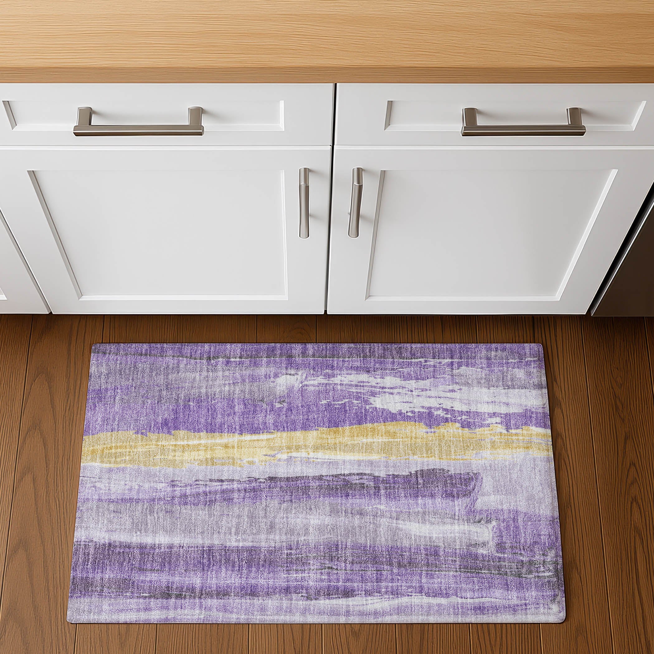 Chiang Mai Machine Washable Transitional Purple Rug 1'8" x 2'6" #shape_Rectangle