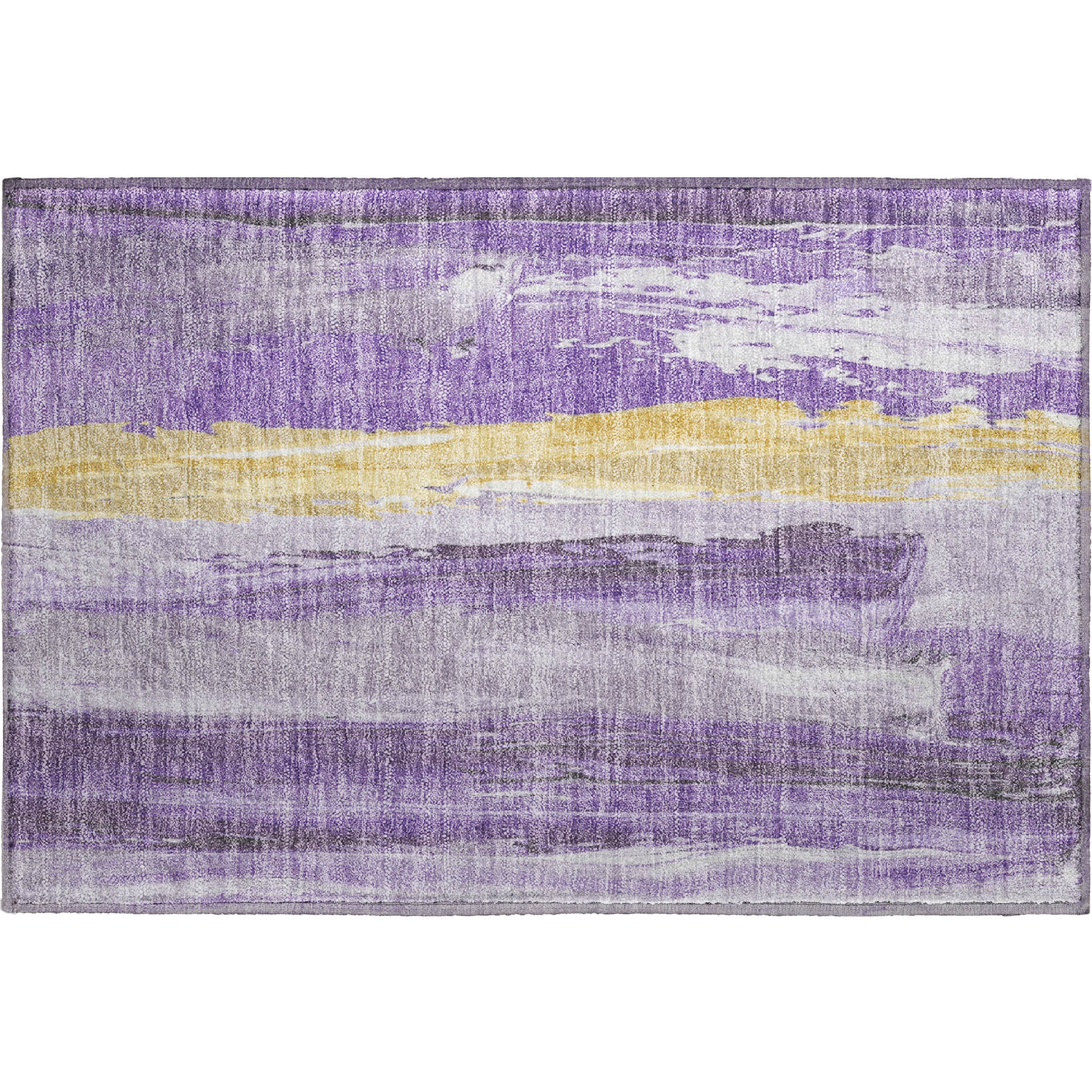 Chiang Mai Machine Washable Transitional Purple Rug 1'8" x 2'6" #shape_Rectangle