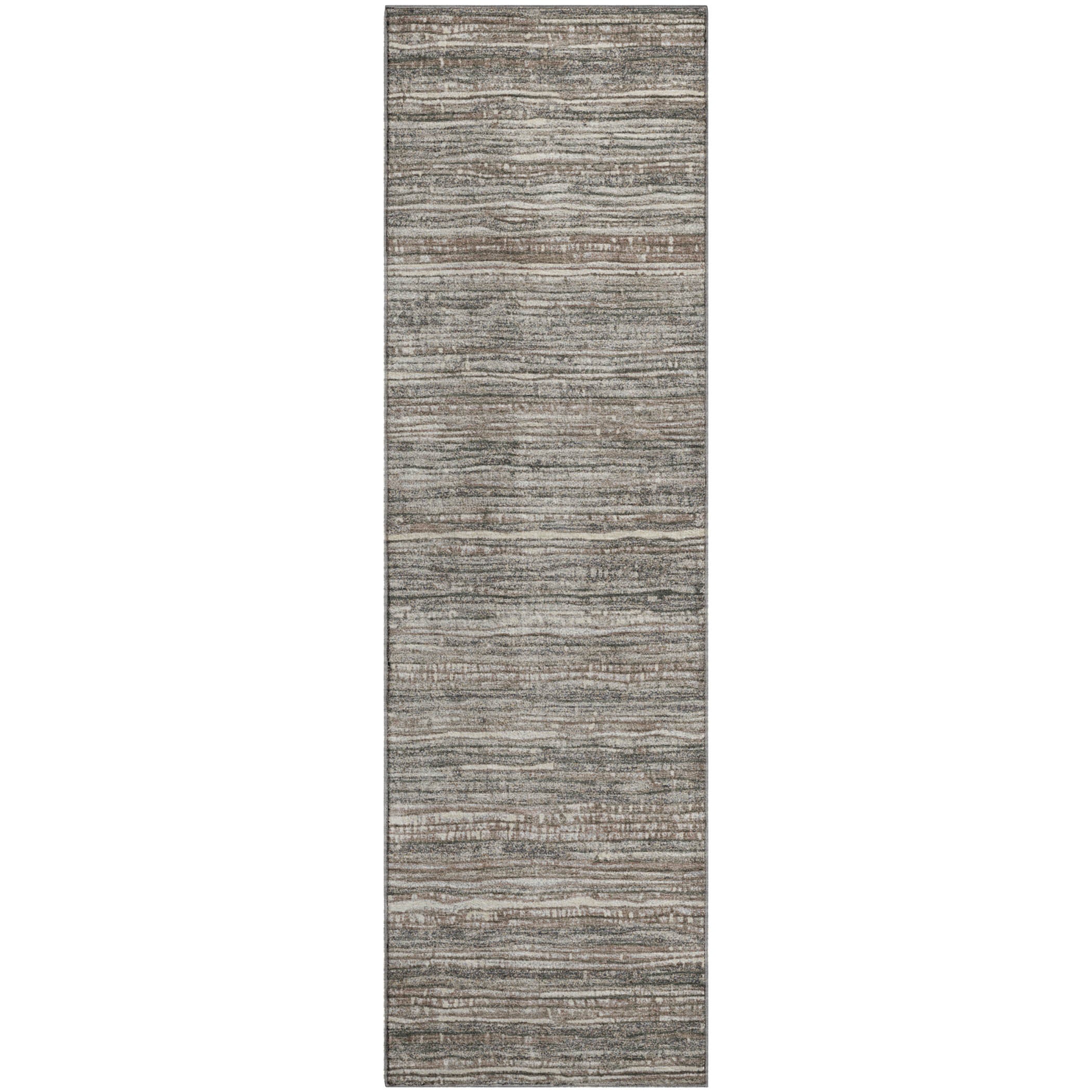 Kathmandu Machine Washable Transitional Beige Brown Rug 2'3" x 7'6" #shape_Runner