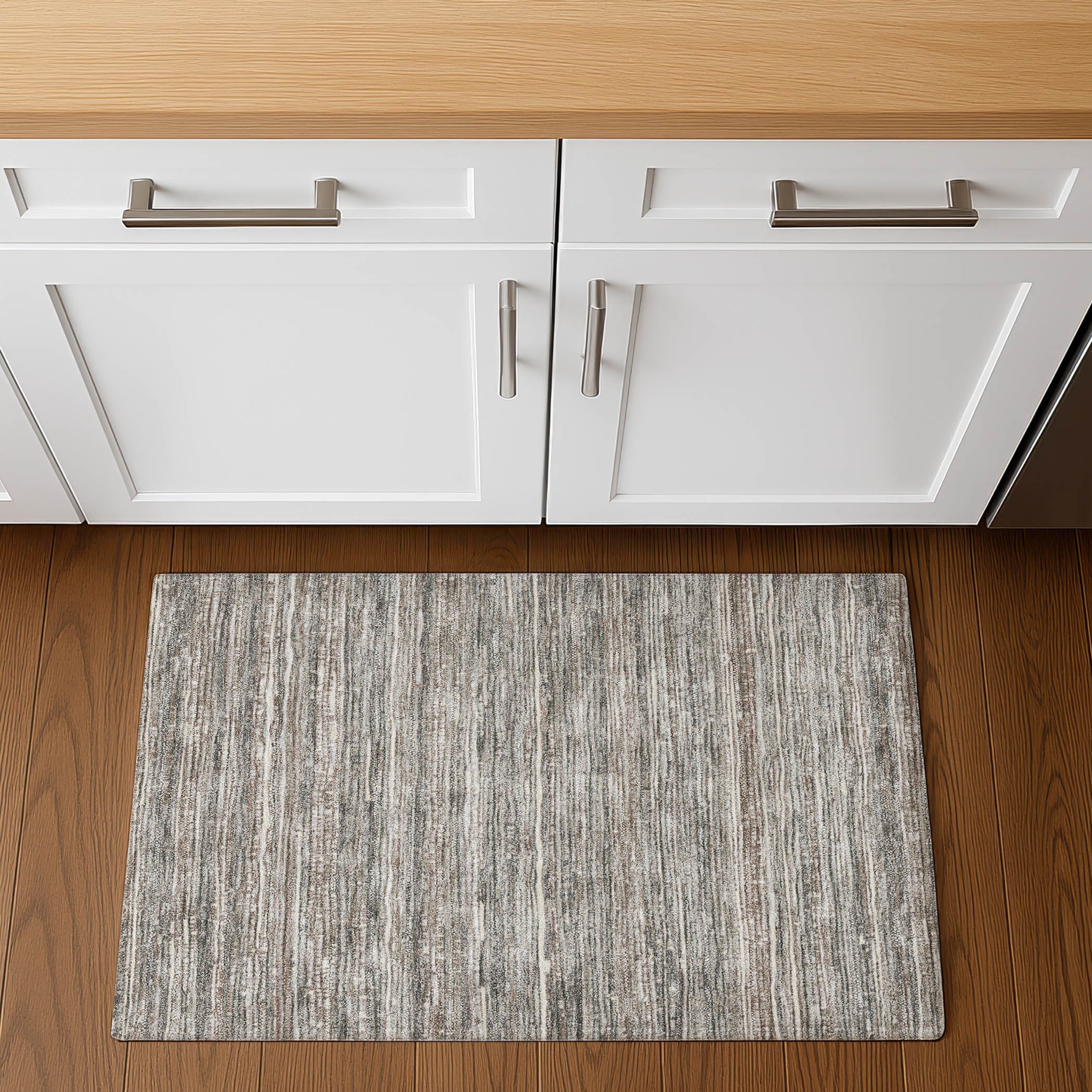 Kathmandu Machine Washable Transitional Beige Brown Rug 1'8" x 2'6" #shape_Rectangle
