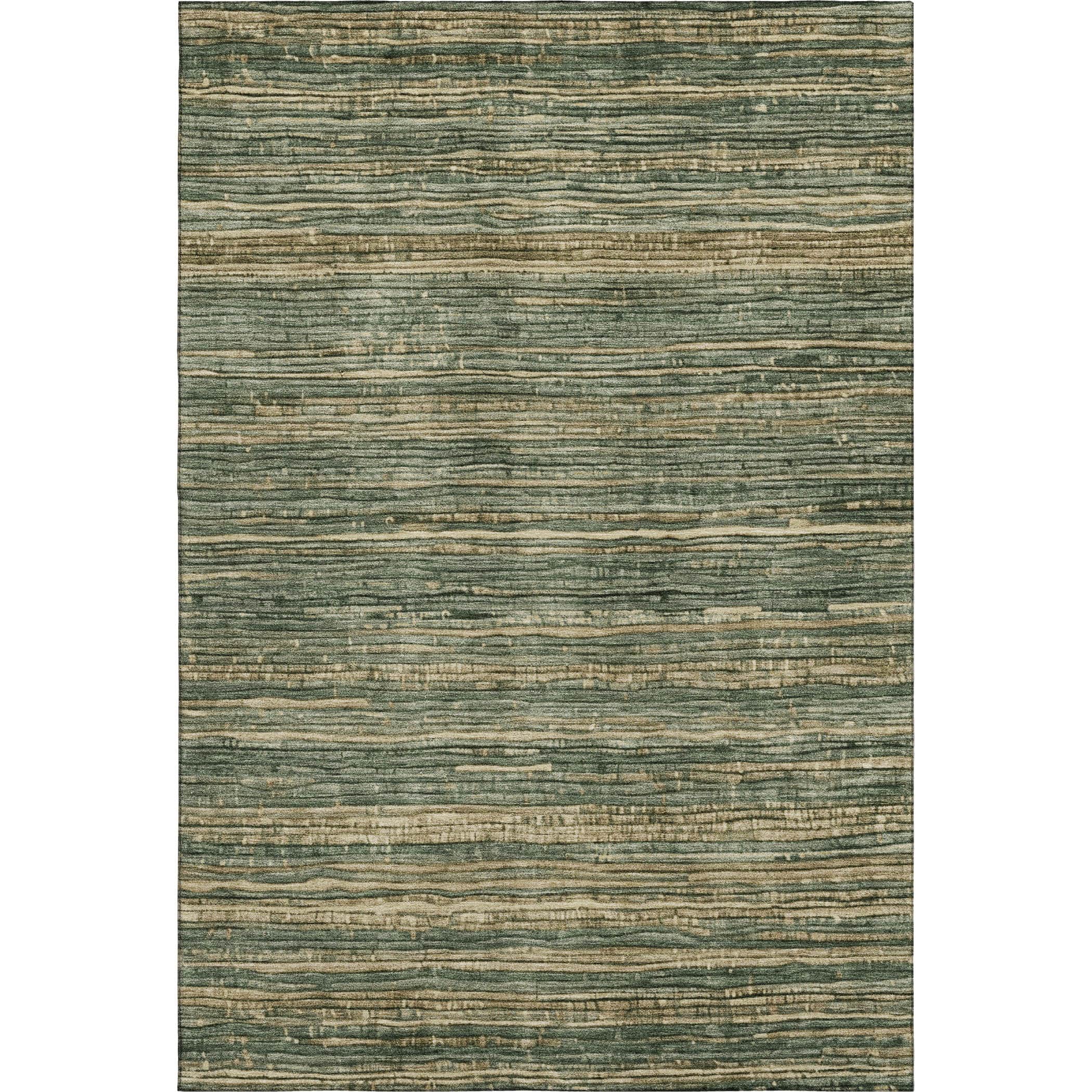 Kathmandu Machine Washable Transitional Fern Green Rug 2'6" x 3'10" #shape_Rectangle
