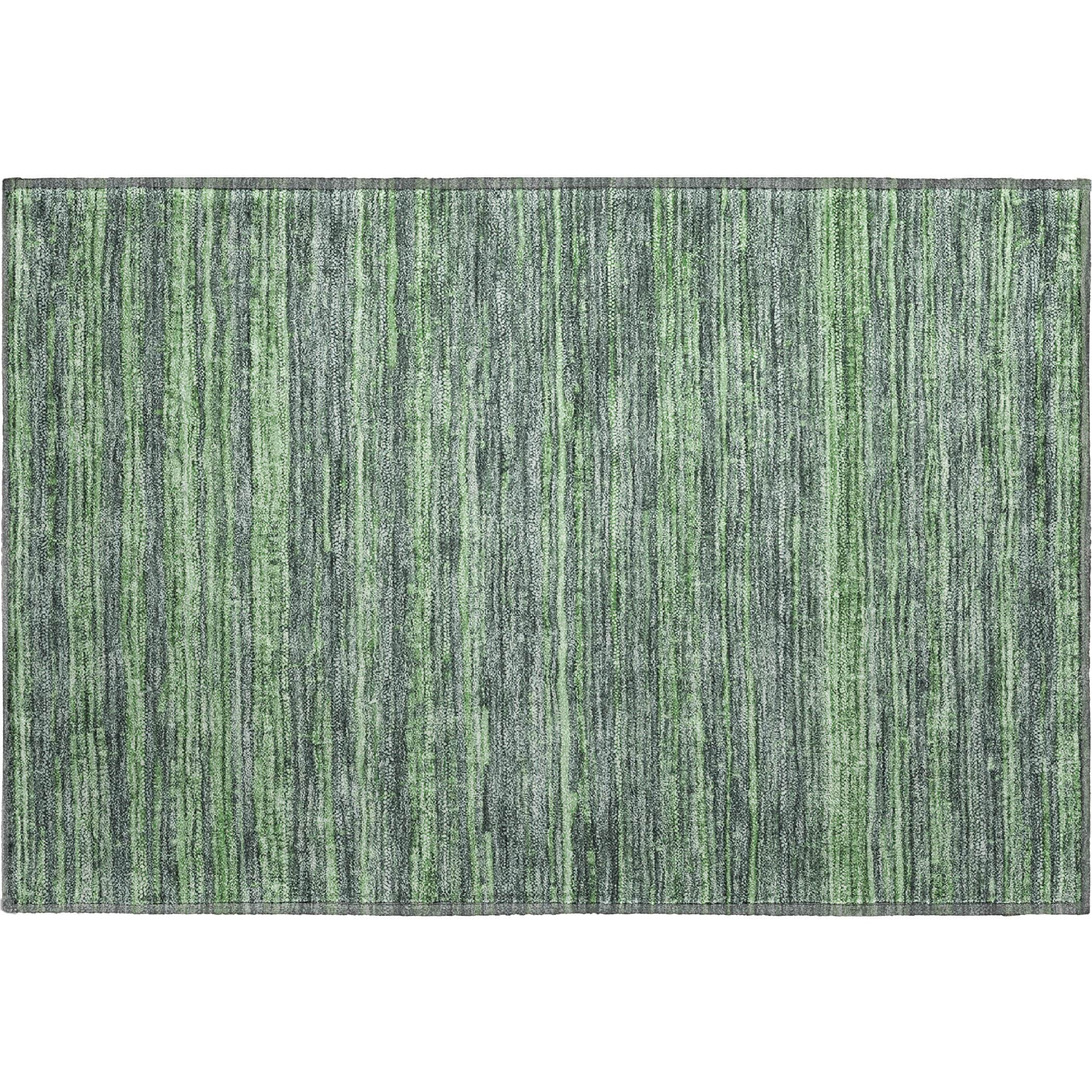 Kathmandu Machine Washable Transitional Green Rug 1'8" x 2'6" #shape_Rectangle