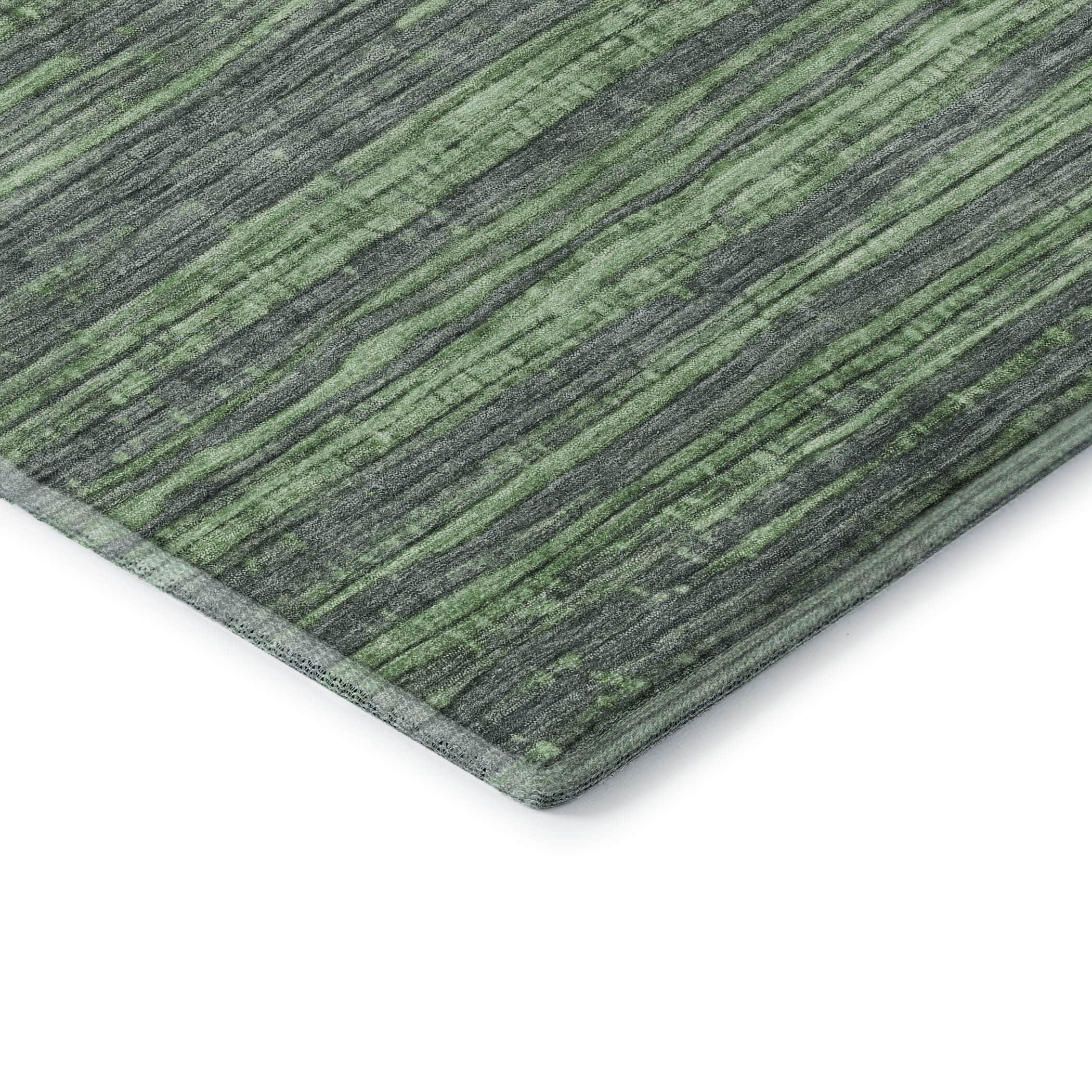 Kathmandu Machine Washable Transitional Green Rug 1'8" x 2'6" #shape_Rectangle