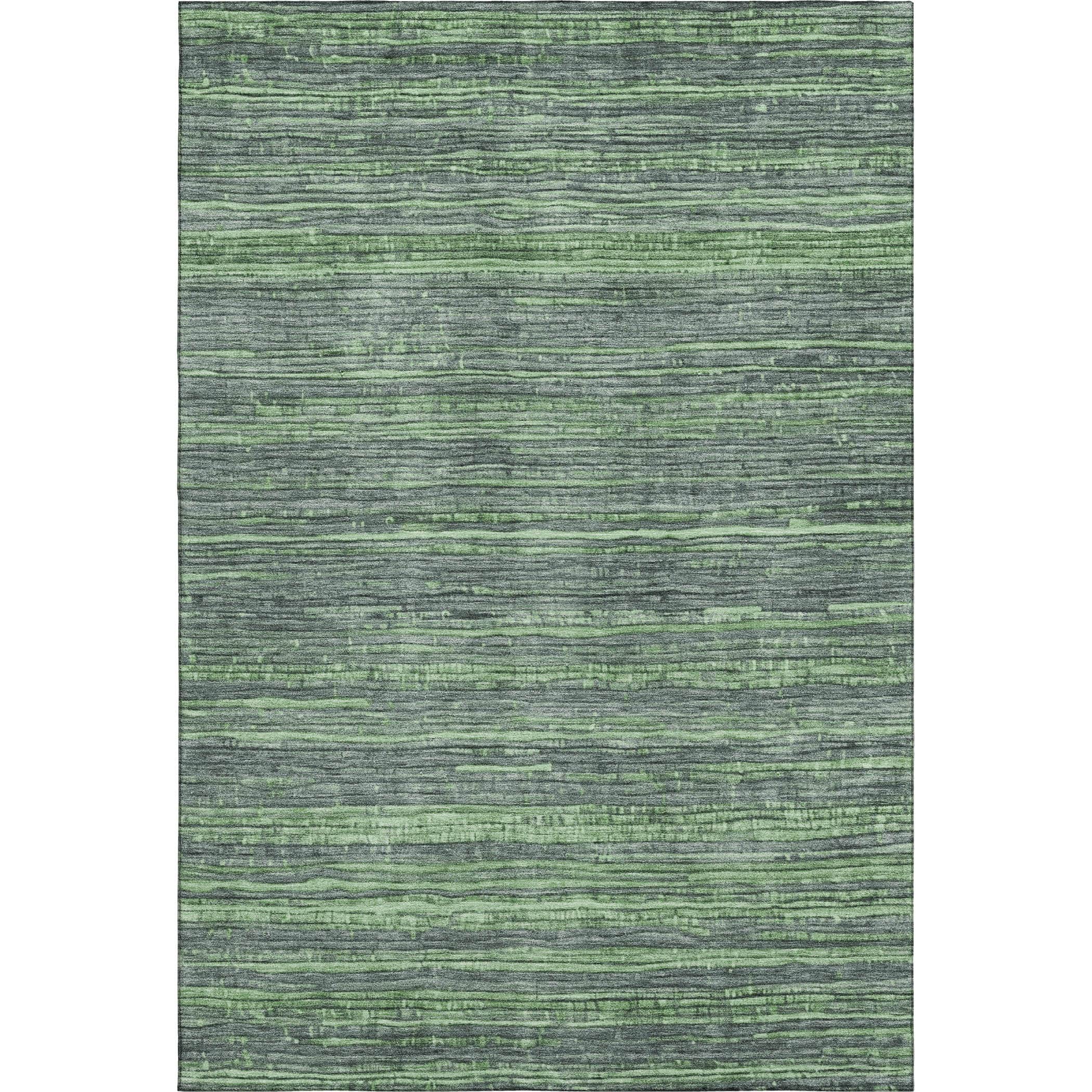 Kathmandu Machine Washable Transitional Green Rug 2'6" x 3'10" #shape_Rectangle