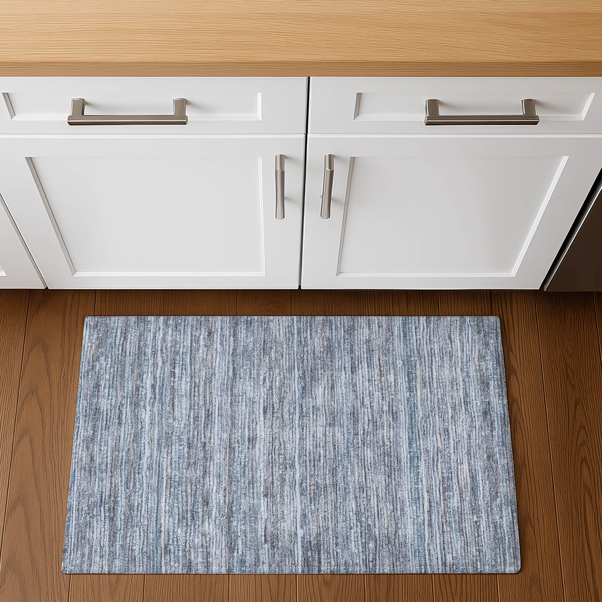 Kathmandu Machine Washable Transitional Sky Blue Rug 1'8" x 2'6" #shape_Rectangle