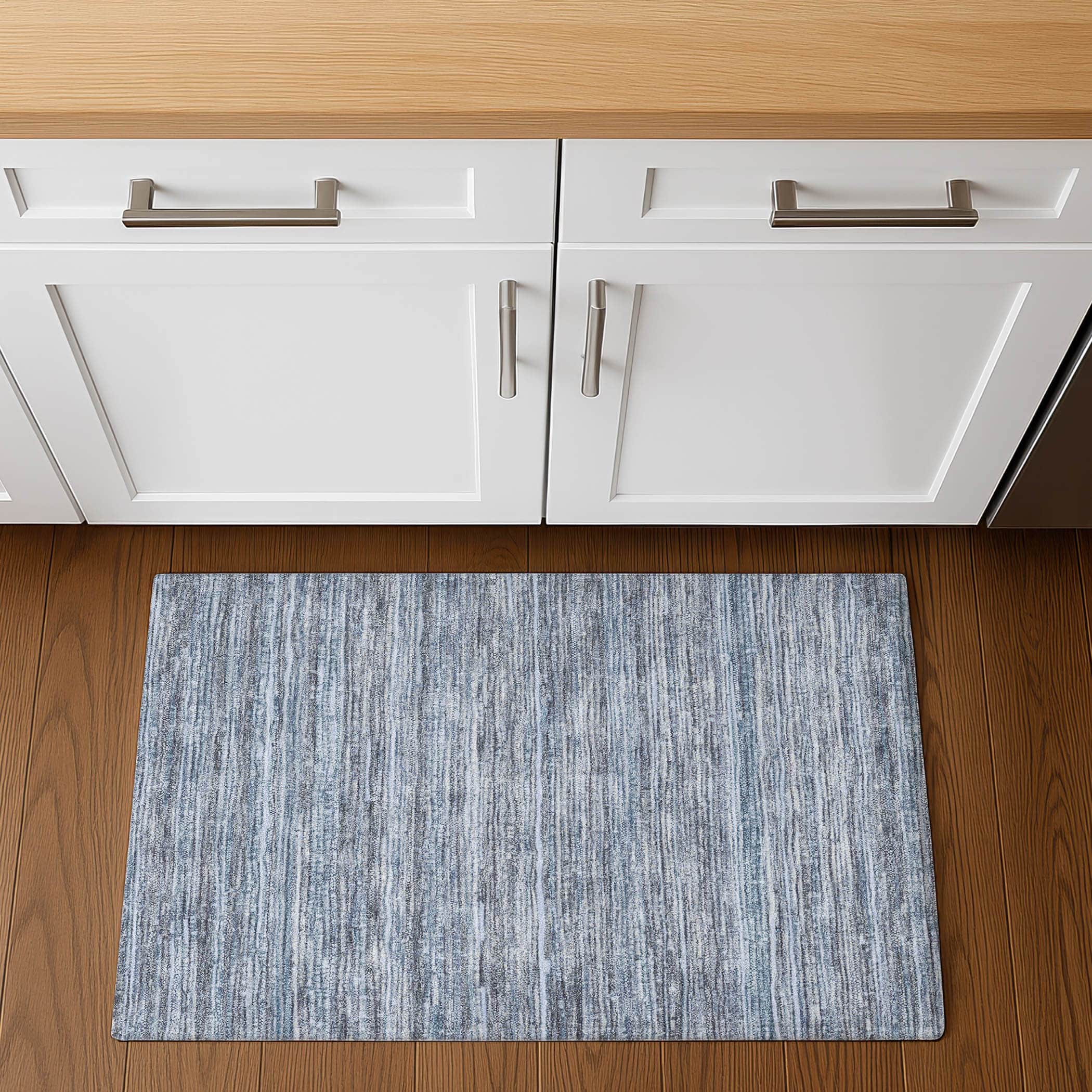 Kathmandu Machine Washable Transitional Sky Blue Rug 1'8" x 2'6" #shape_Rectangle
