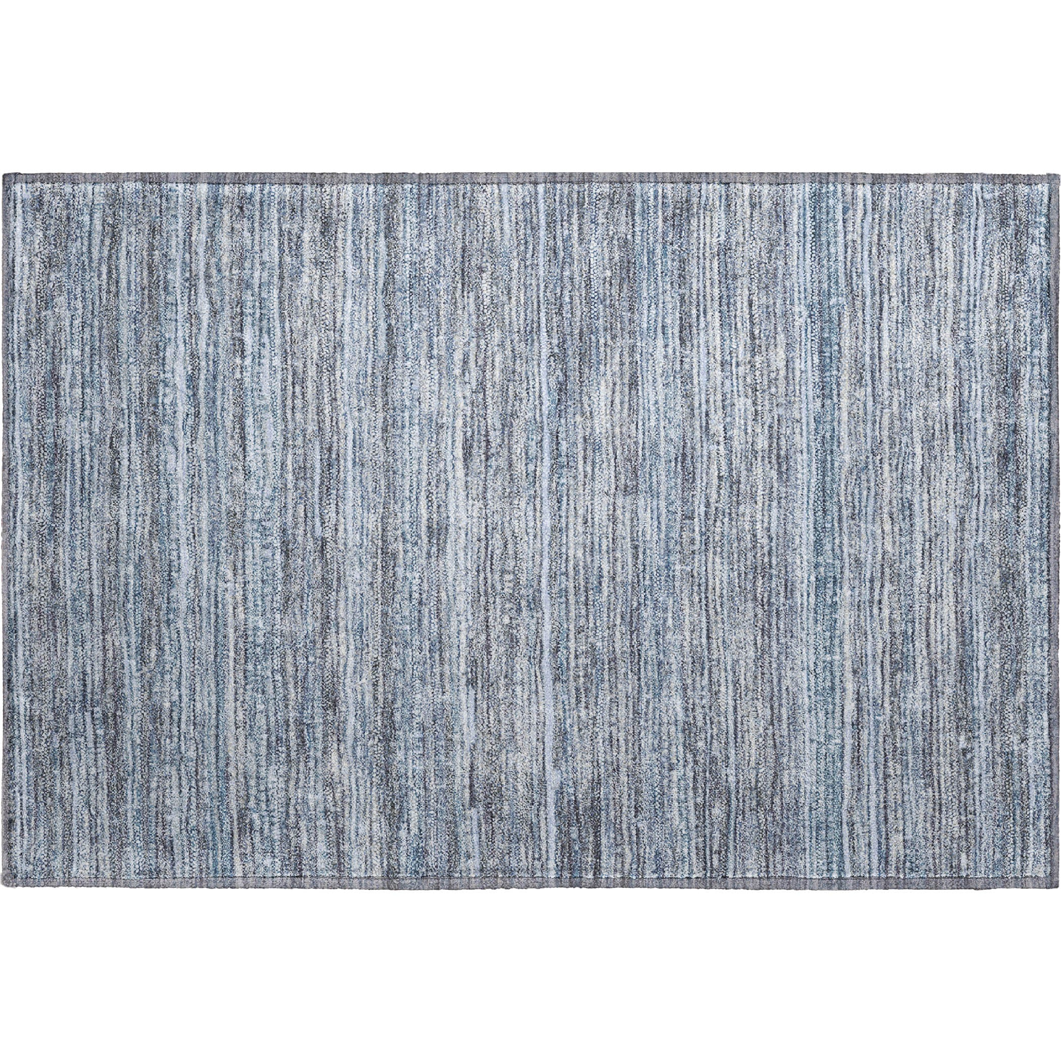 Kathmandu Machine Washable Transitional Sky Blue Rug 1'8" x 2'6" #shape_Rectangle