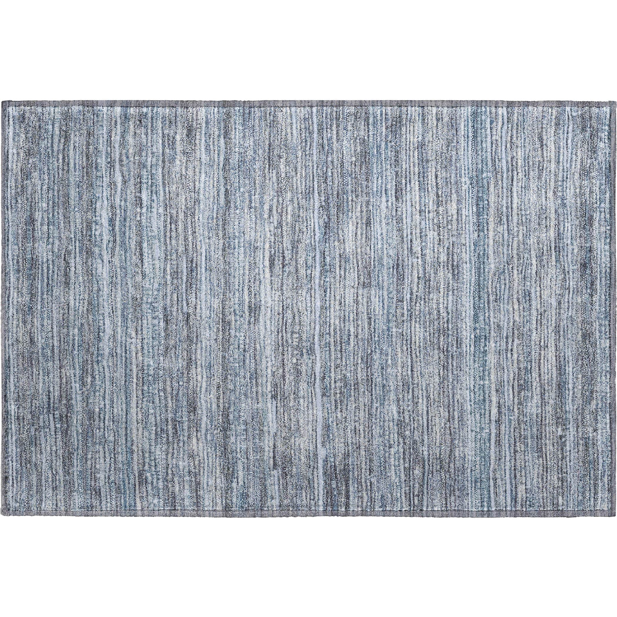 Kathmandu Machine Washable Transitional Sky Blue Rug 1'8" x 2'6" #shape_Rectangle