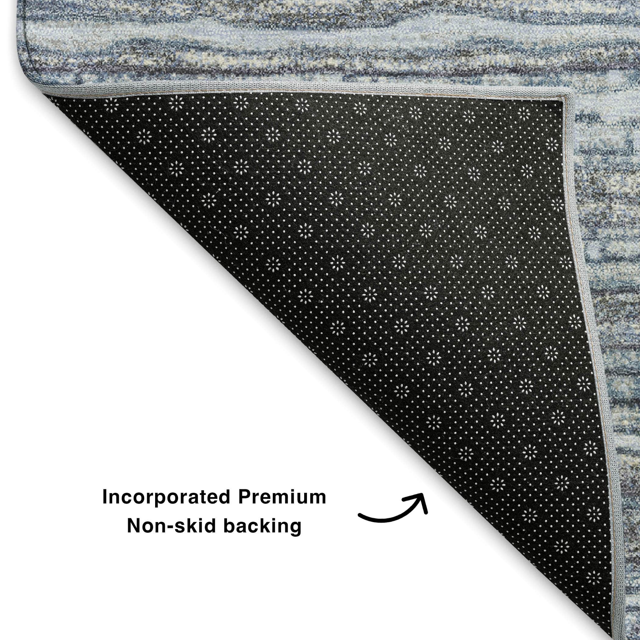 Kathmandu Machine Washable Transitional Sky Blue Rug 1'8" x 2'6" #shape_Rectangle