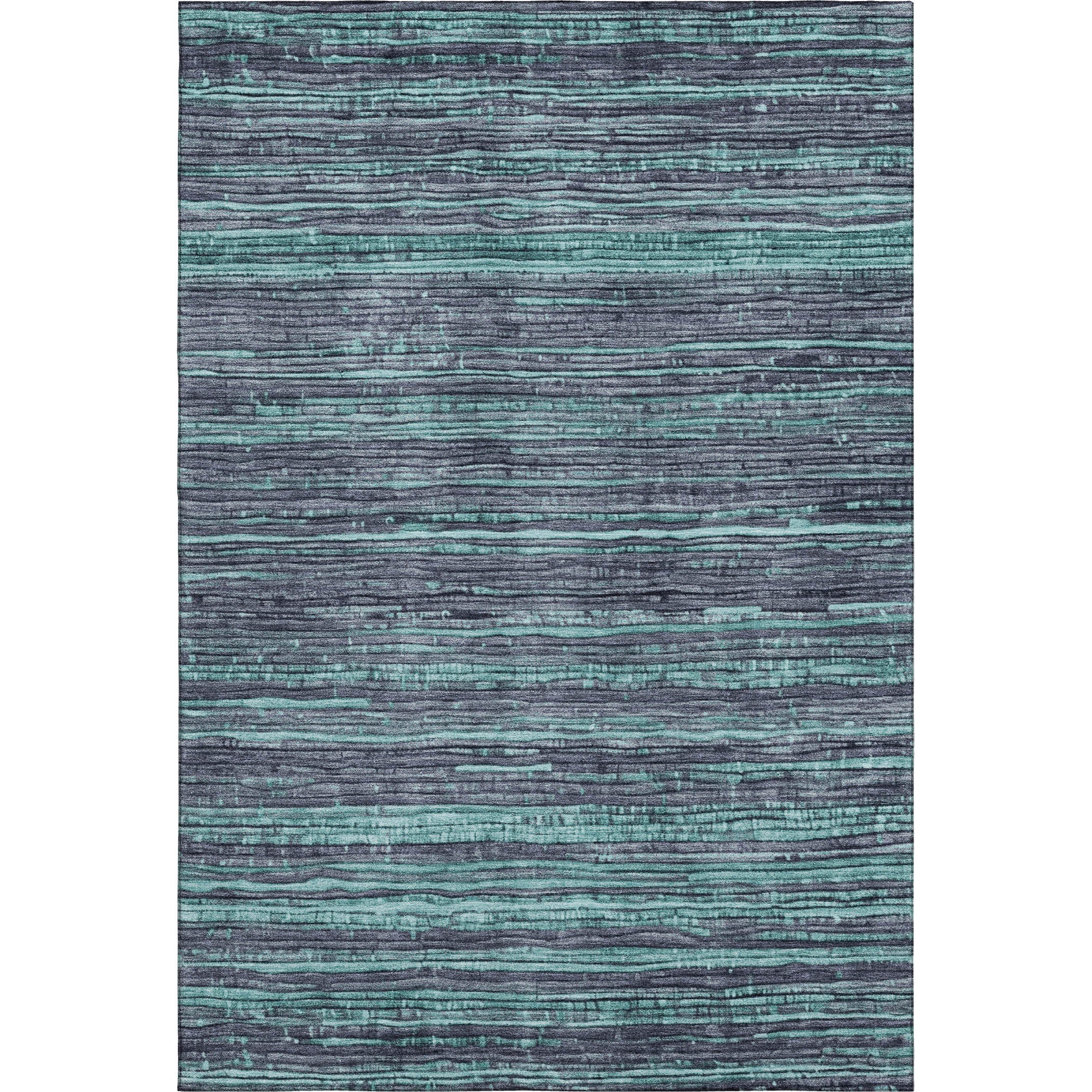 Kathmandu Machine Washable Transitional Teal Rug 2'6" x 3'10" #shape_Rectangle