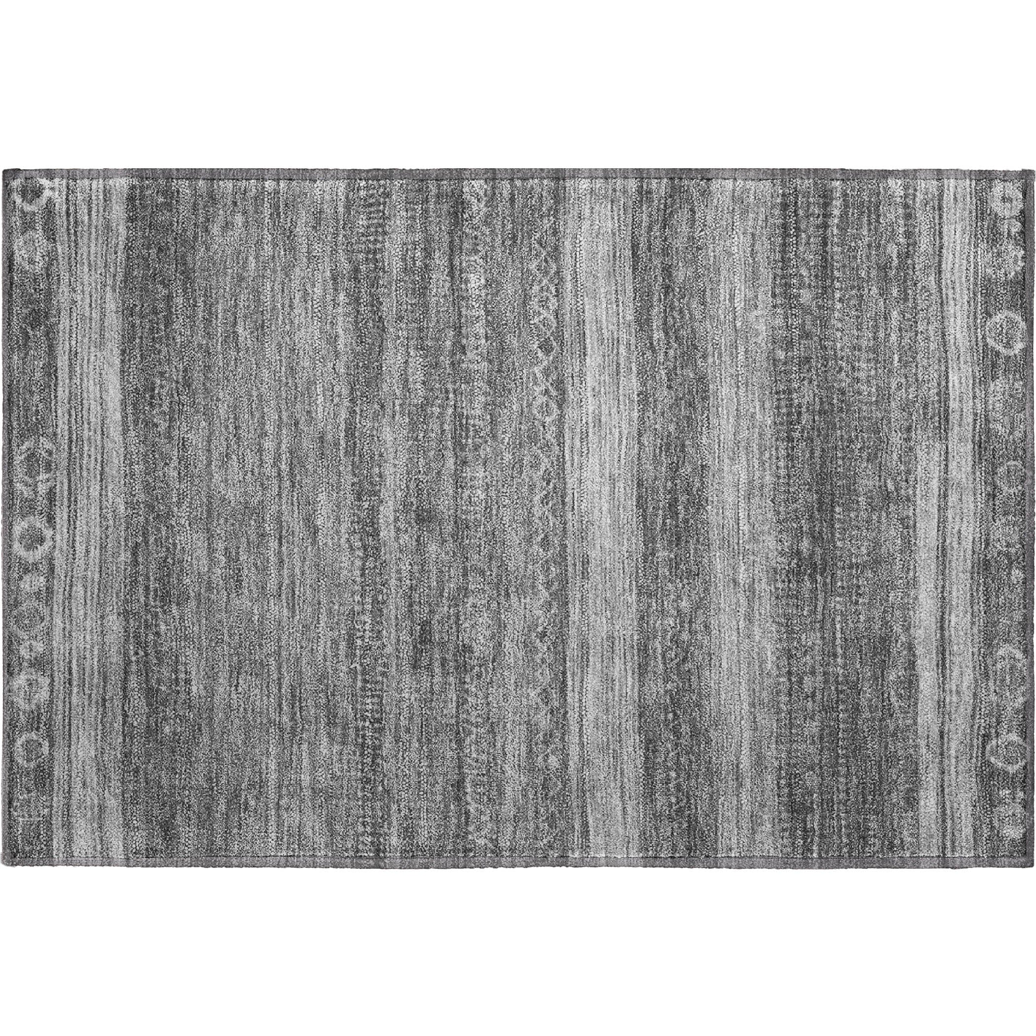 Oaxaca Machine Washable Transitional Gray Rug 1'8" x 2'6" #shape_Rectangle
