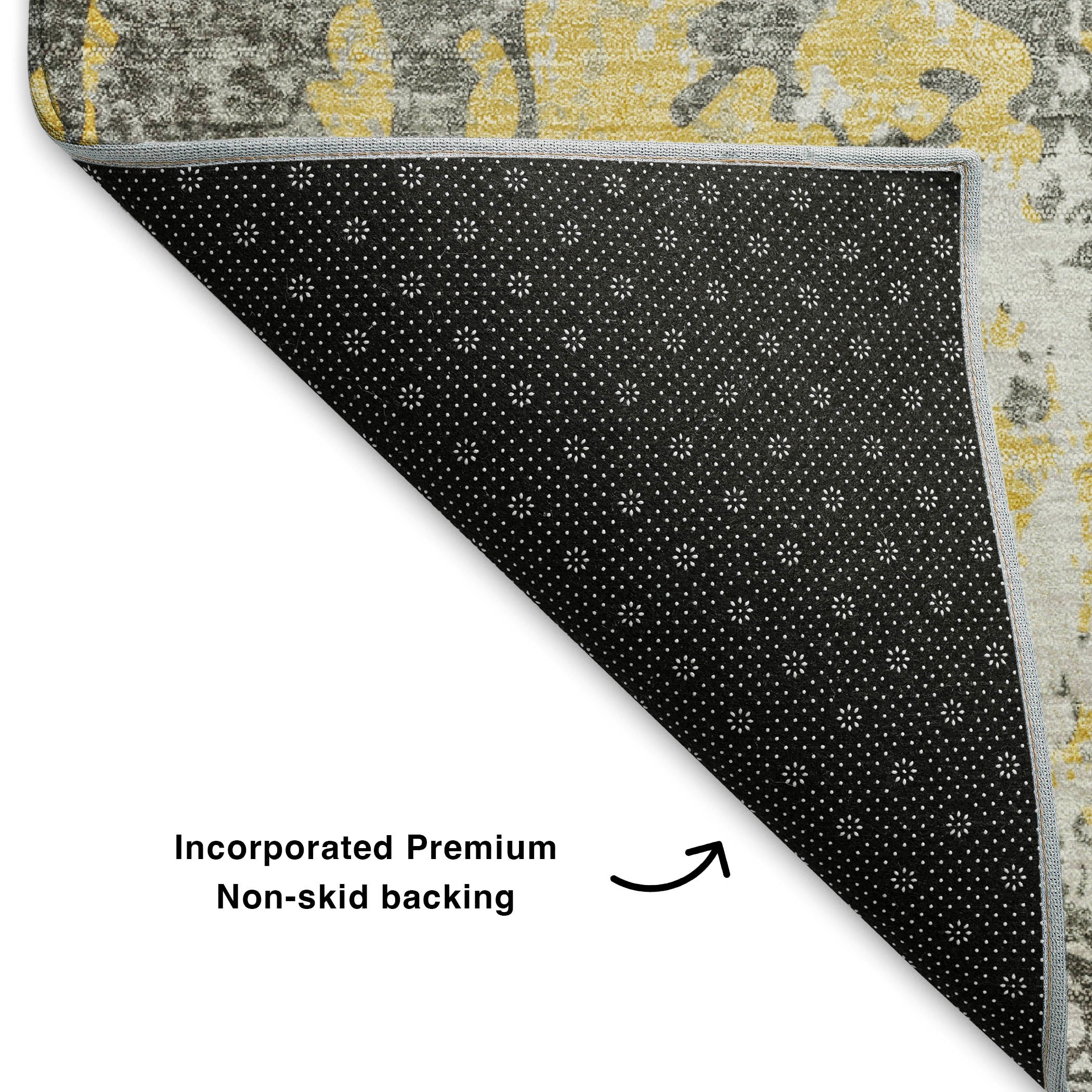 Zanzibar Machine Washable Transitional Yellow Gold Rug 1'8" x 2'6" #shape_Rectangle