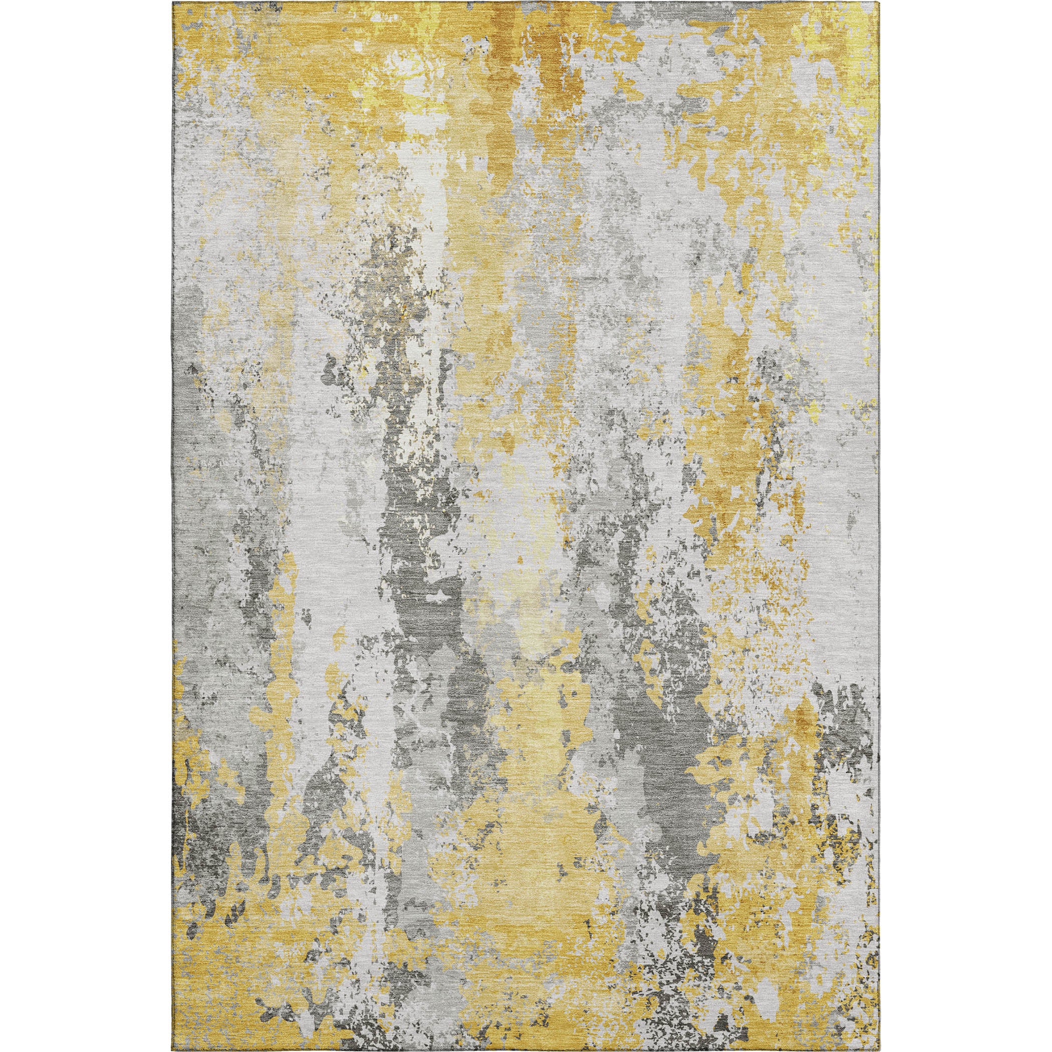 Zanzibar Machine Washable Transitional Yellow Gold Rug 2'6" x 3'10" #shape_Rectangle
