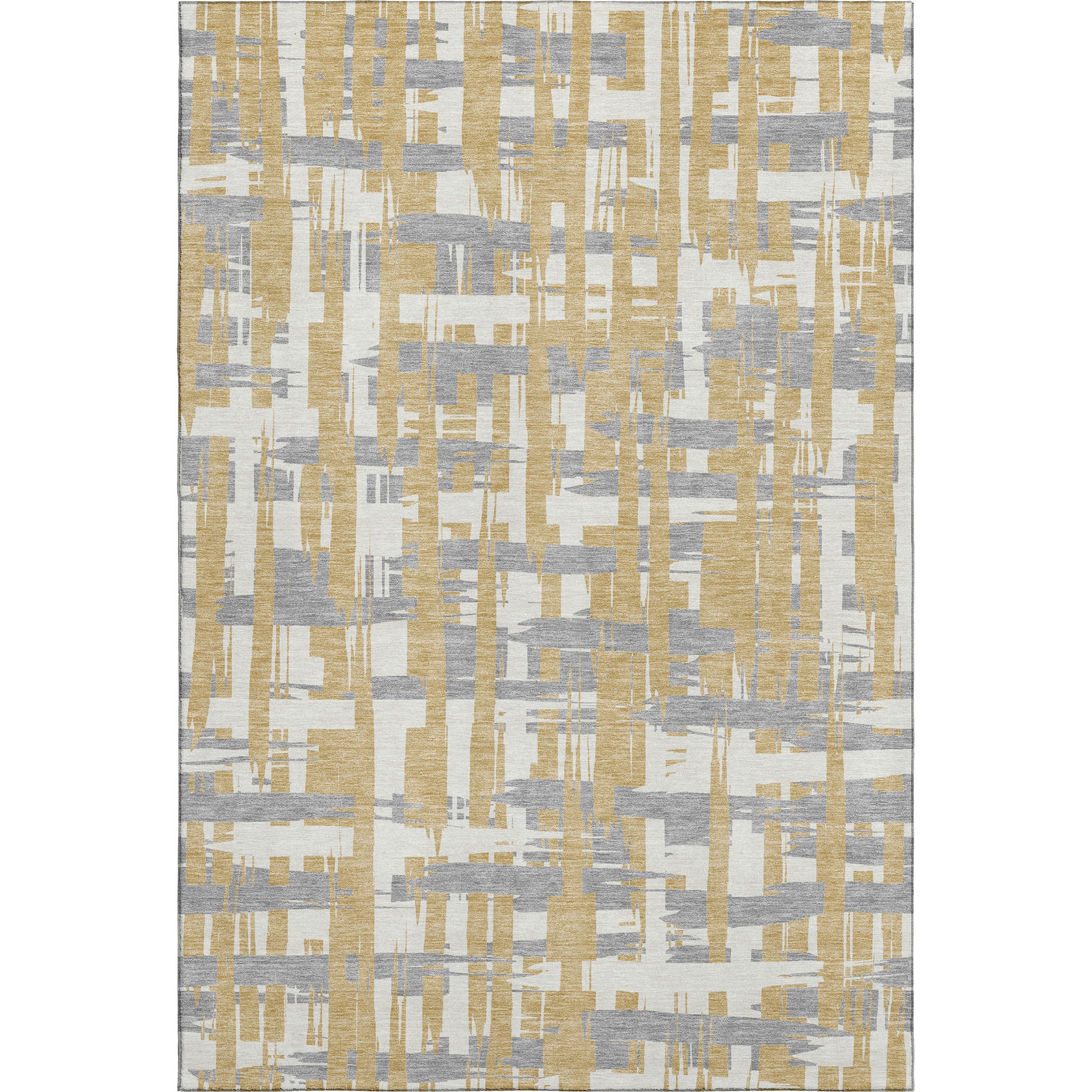 Seoul Machine Washable Transitional Gold Rug 2'6" x 3'10" #shape_Rectangle