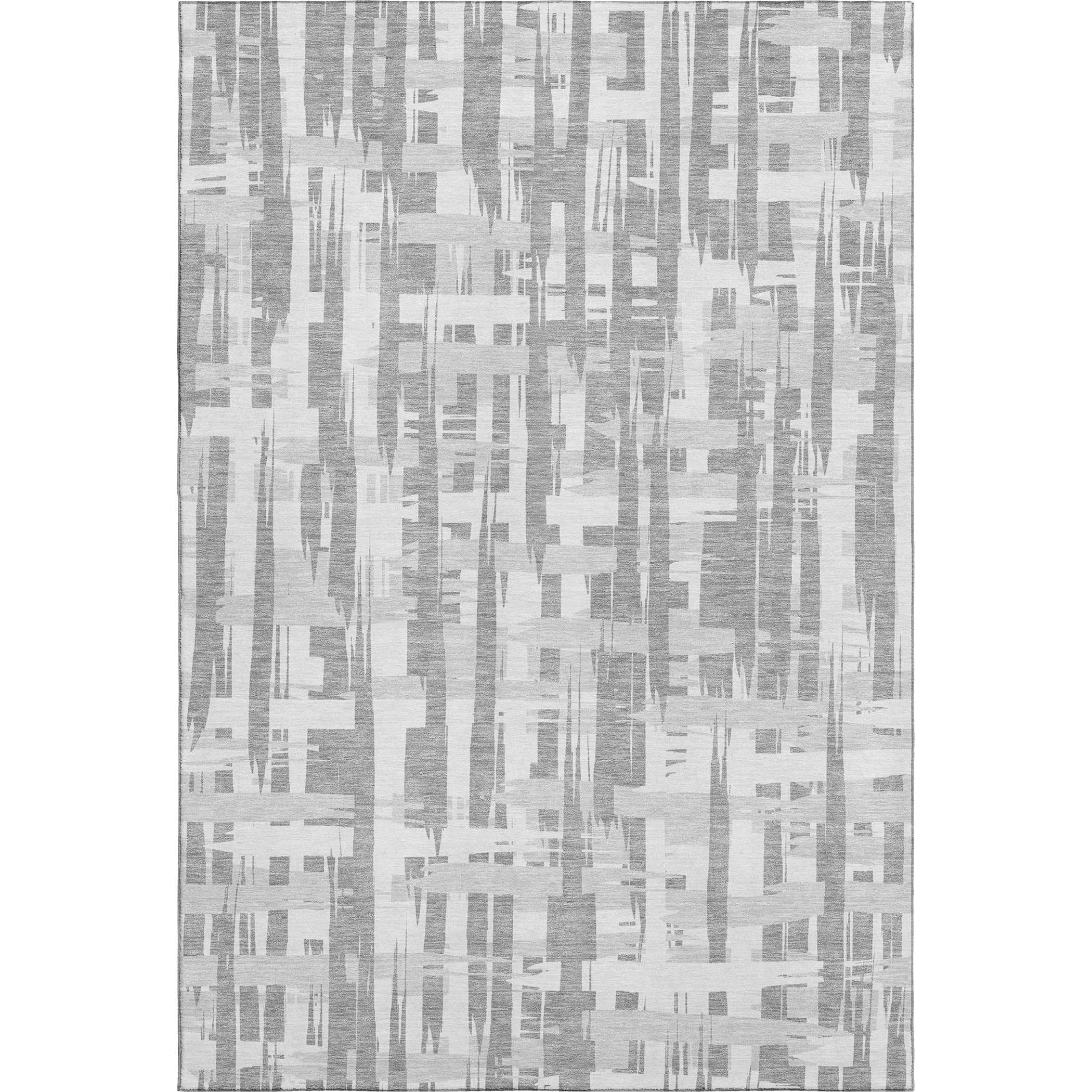 Seoul Machine Washable Transitional Gray Rug 2'6" x 3'10" #shape_Rectangle