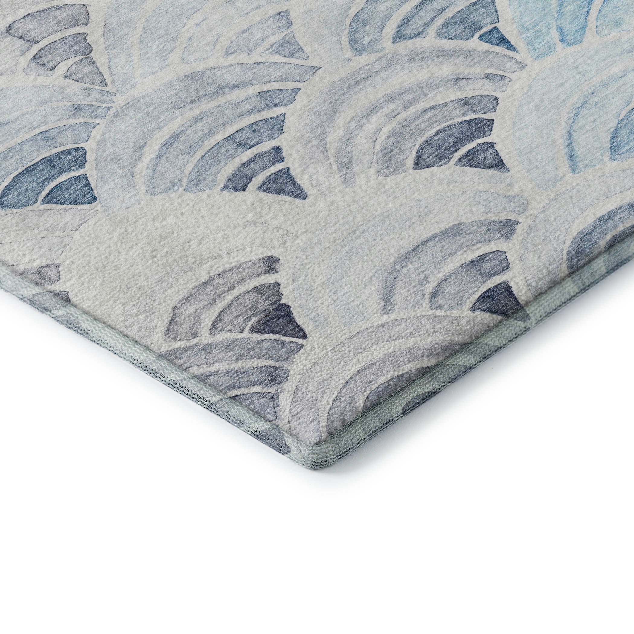 Athens Machine Washable Coastal Blue Rug 1'8" x 2'6" #shape_Rectangle