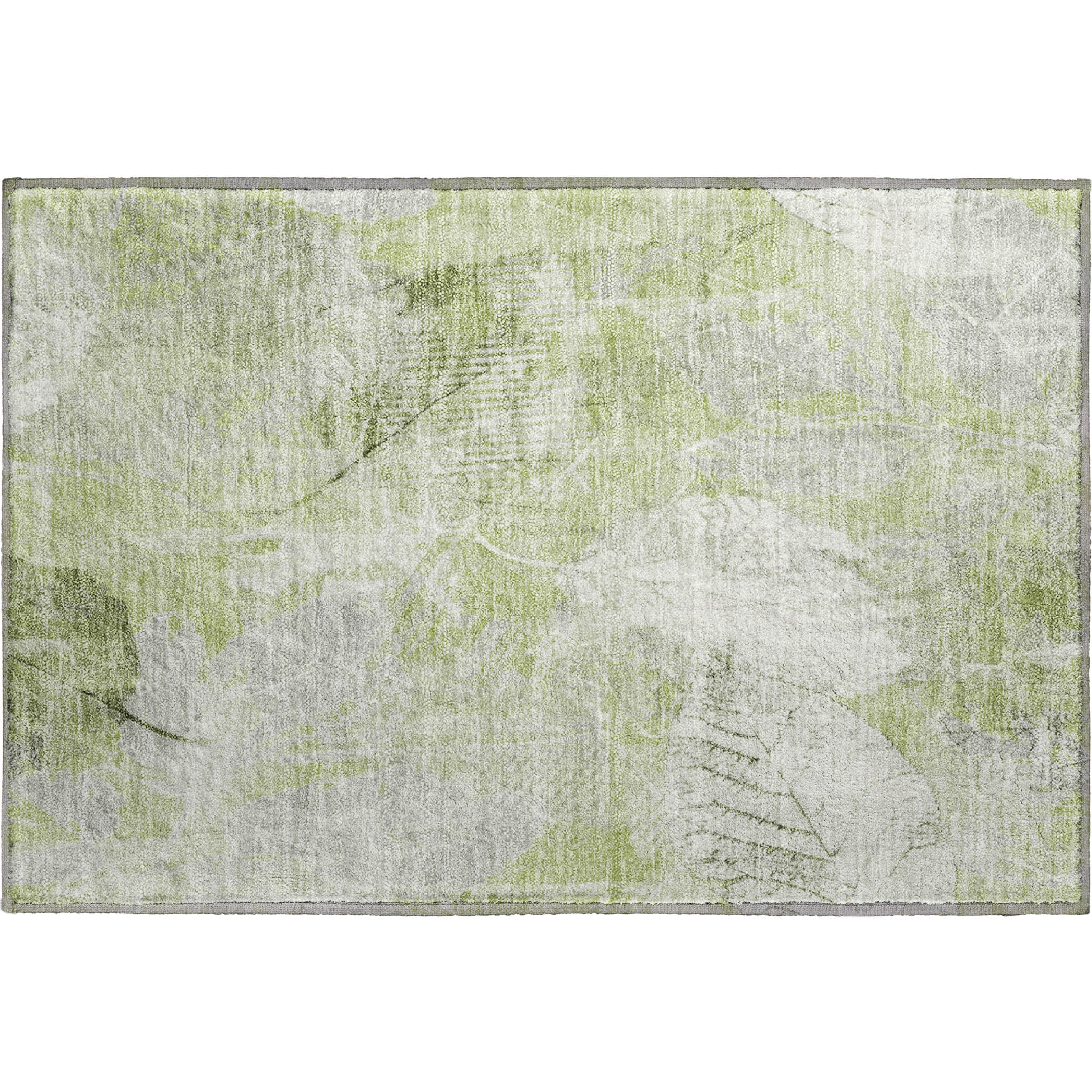 Sarajevo Machine Washable Transitional Aloe Green Rug 1'8" x 2'6" #shape_Rectangle