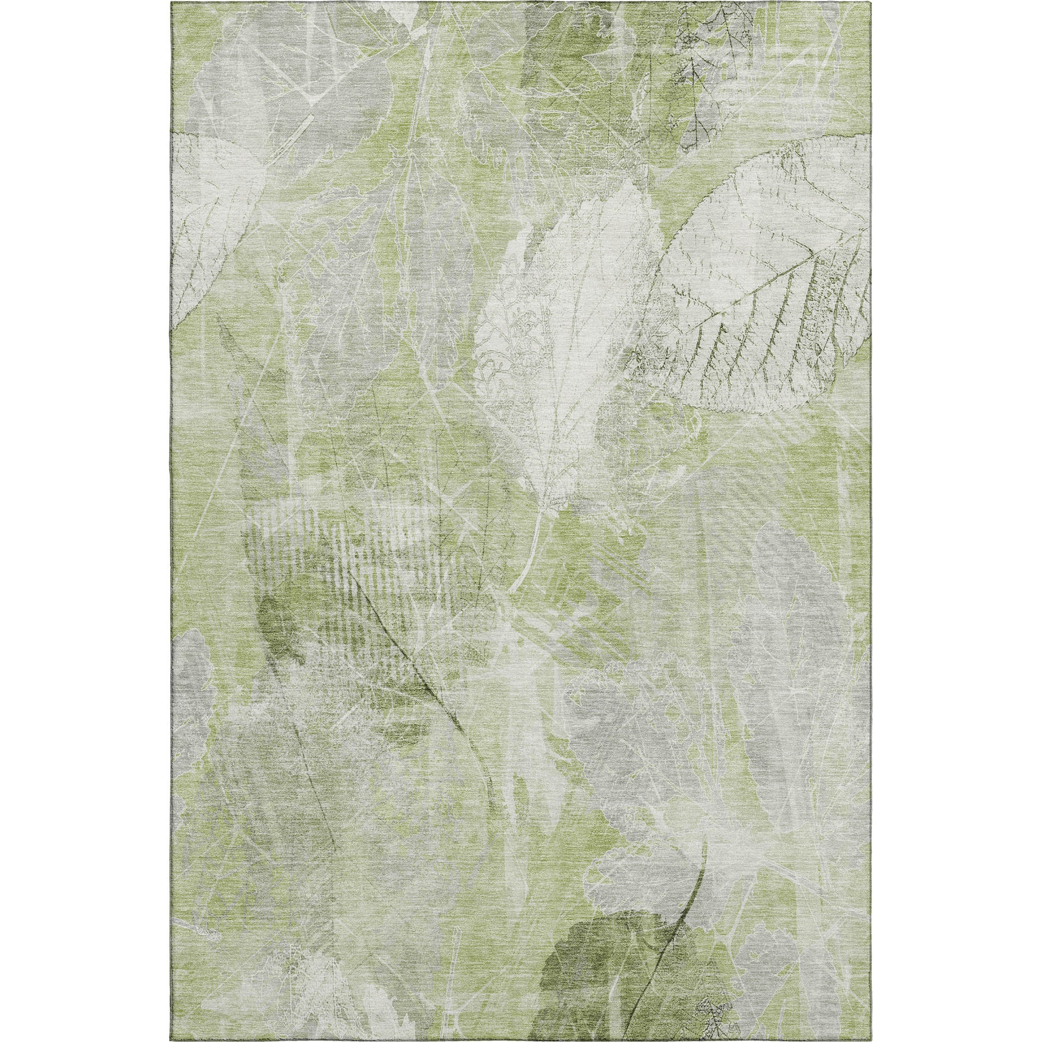Sarajevo Machine Washable Transitional Aloe Green Rug 2'6" x 3'10" #shape_Rectangle