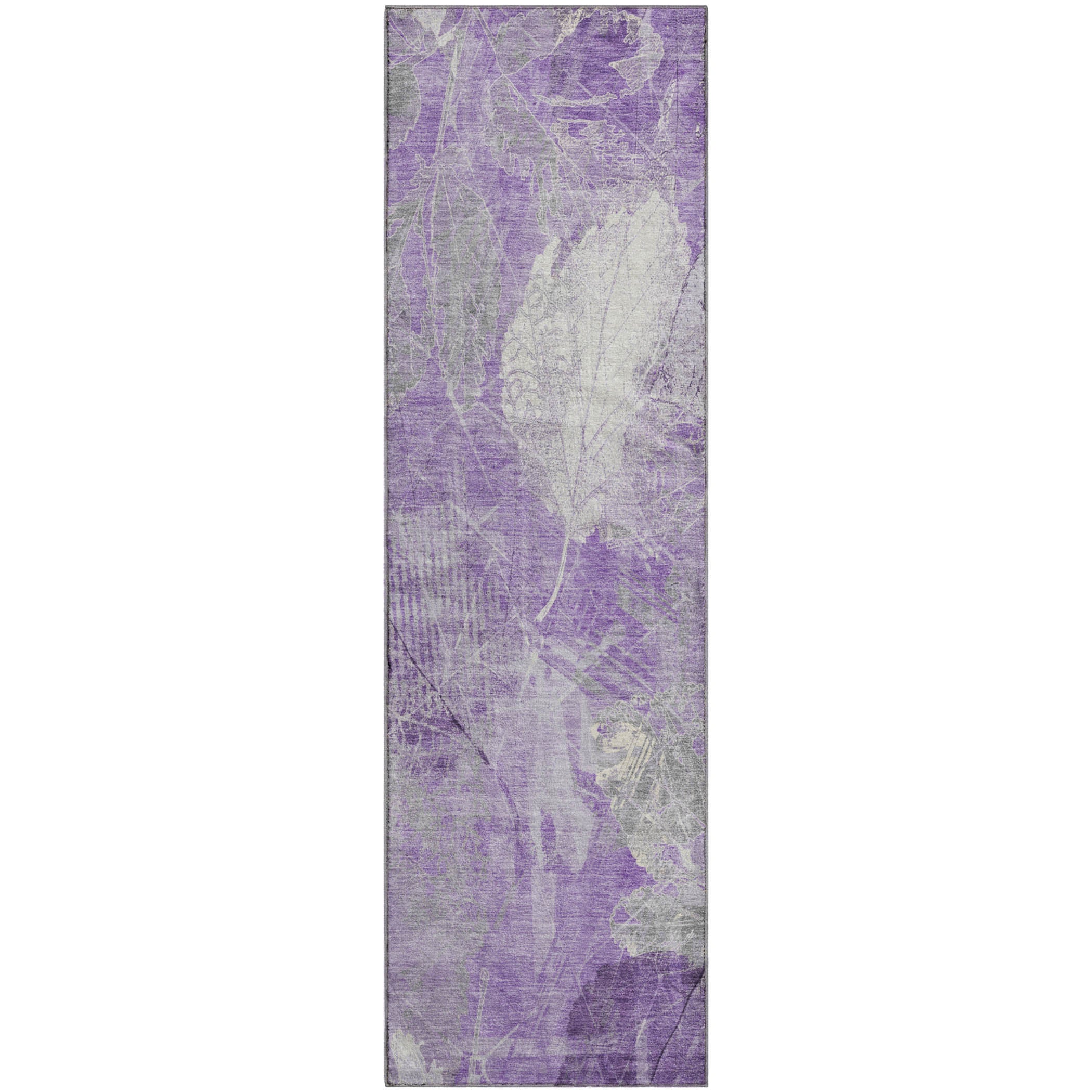 Sarajevo Machine Washable Transitional Lavender Purple Rug 2'3" x 7'6" #shape_Runner