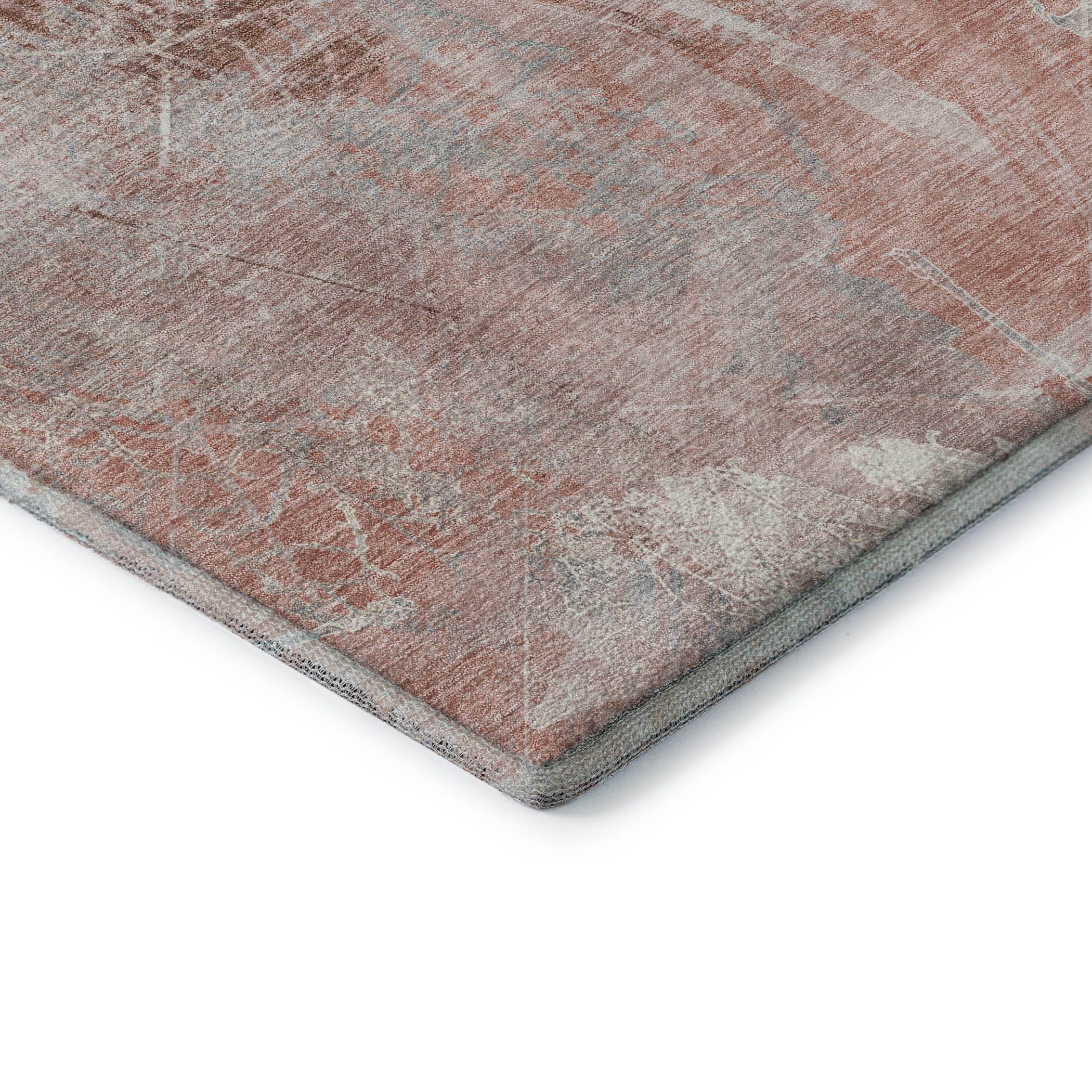 Sarajevo Machine Washable Transitional Salmon Orange Rug 1'8" x 2'6" #shape_Rectangle