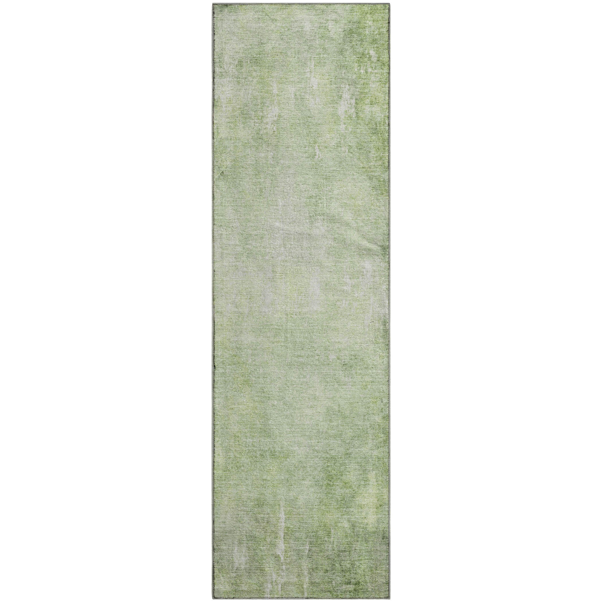 Dubrovnik Machine Washable Transitional Aloe Green Rug 2'3" x 7'6" #shape_Runner