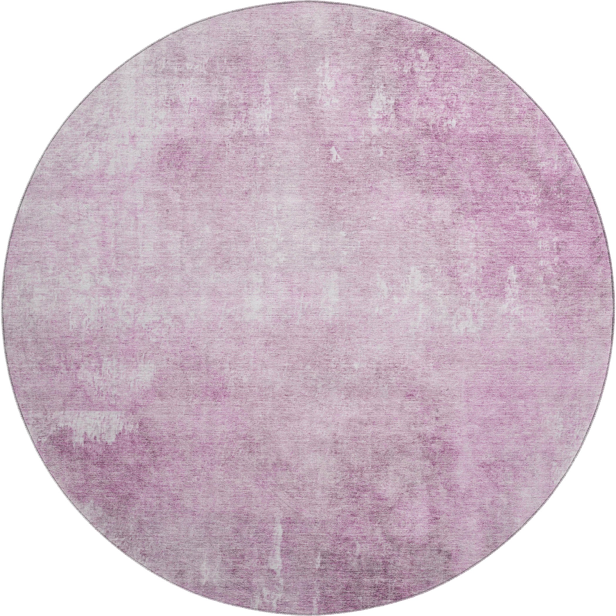 Dubrovnik Machine Washable Transitional Pink Rug 8' x 8' #shape_Round