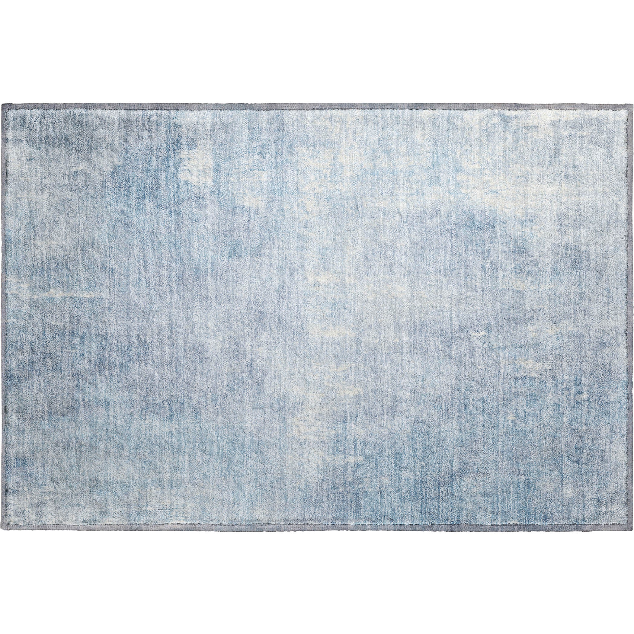 Dubrovnik Machine Washable Transitional Sky Blue Rug 1'8" x 2'6" #shape_Rectangle