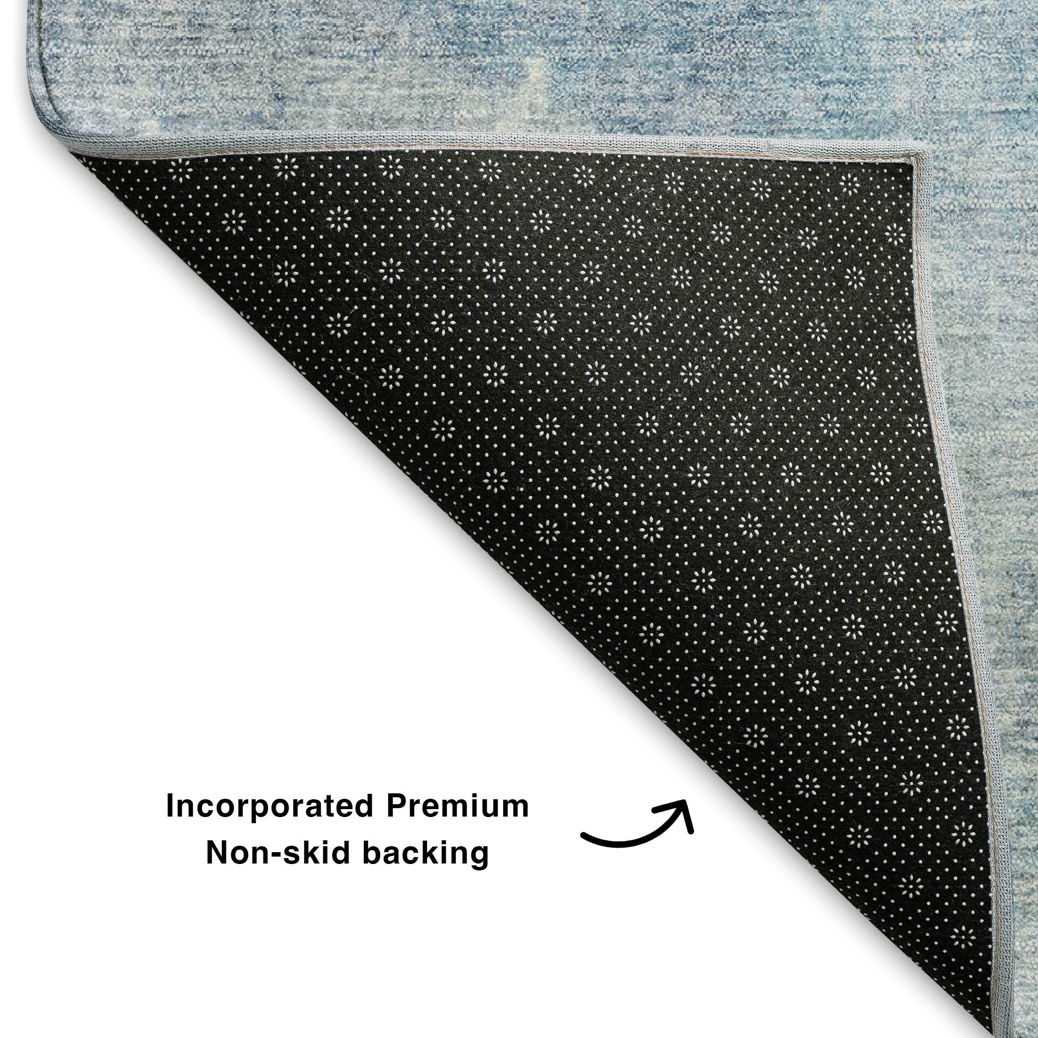 Dubrovnik Machine Washable Transitional Sky Blue Rug 1'8" x 2'6" #shape_Rectangle