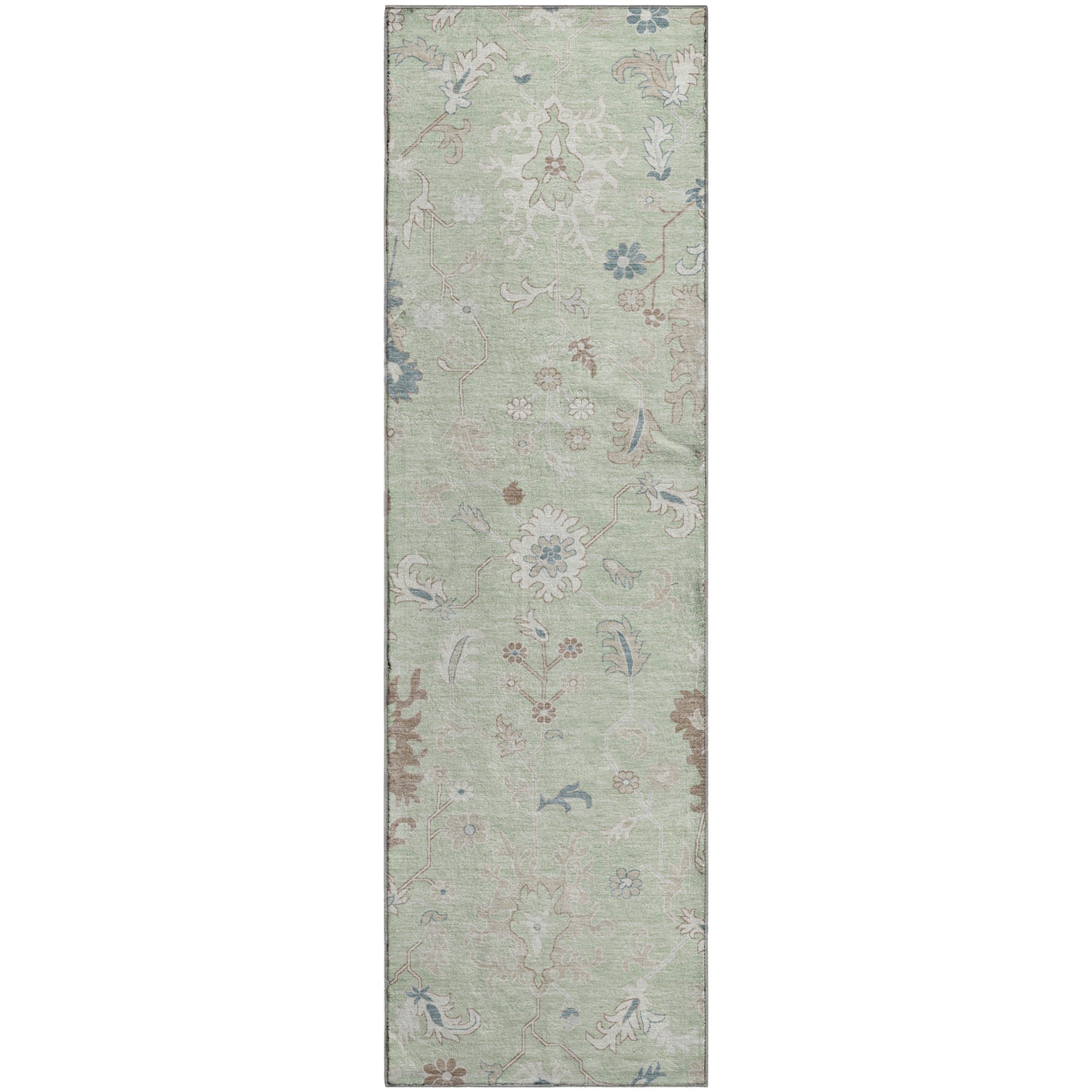 Jaipur Machine Washable Transitional Aloe Green Rug 2'3" x 7'6" #shape_Runner
