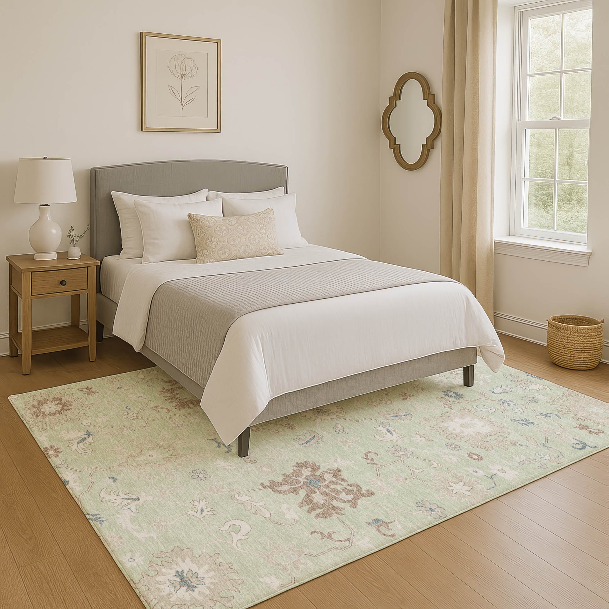 Jaipur Machine Washable Transitional Aloe Green Rug 2'6" x 3'10" #shape_Rectangle