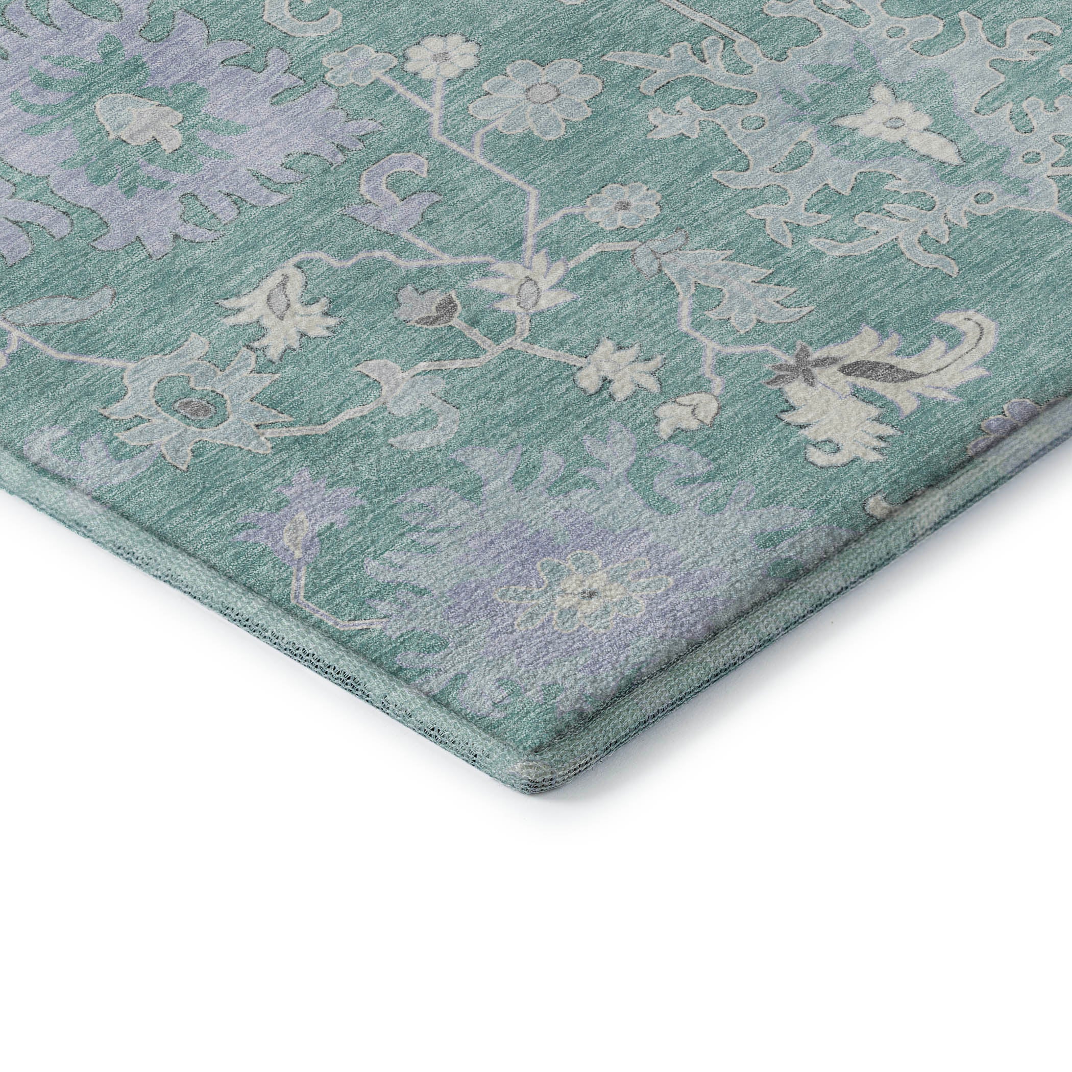 Jaipur Machine Washable Transitional Seafoam Blue Rug 1'8" x 2'6" #shape_Rectangle