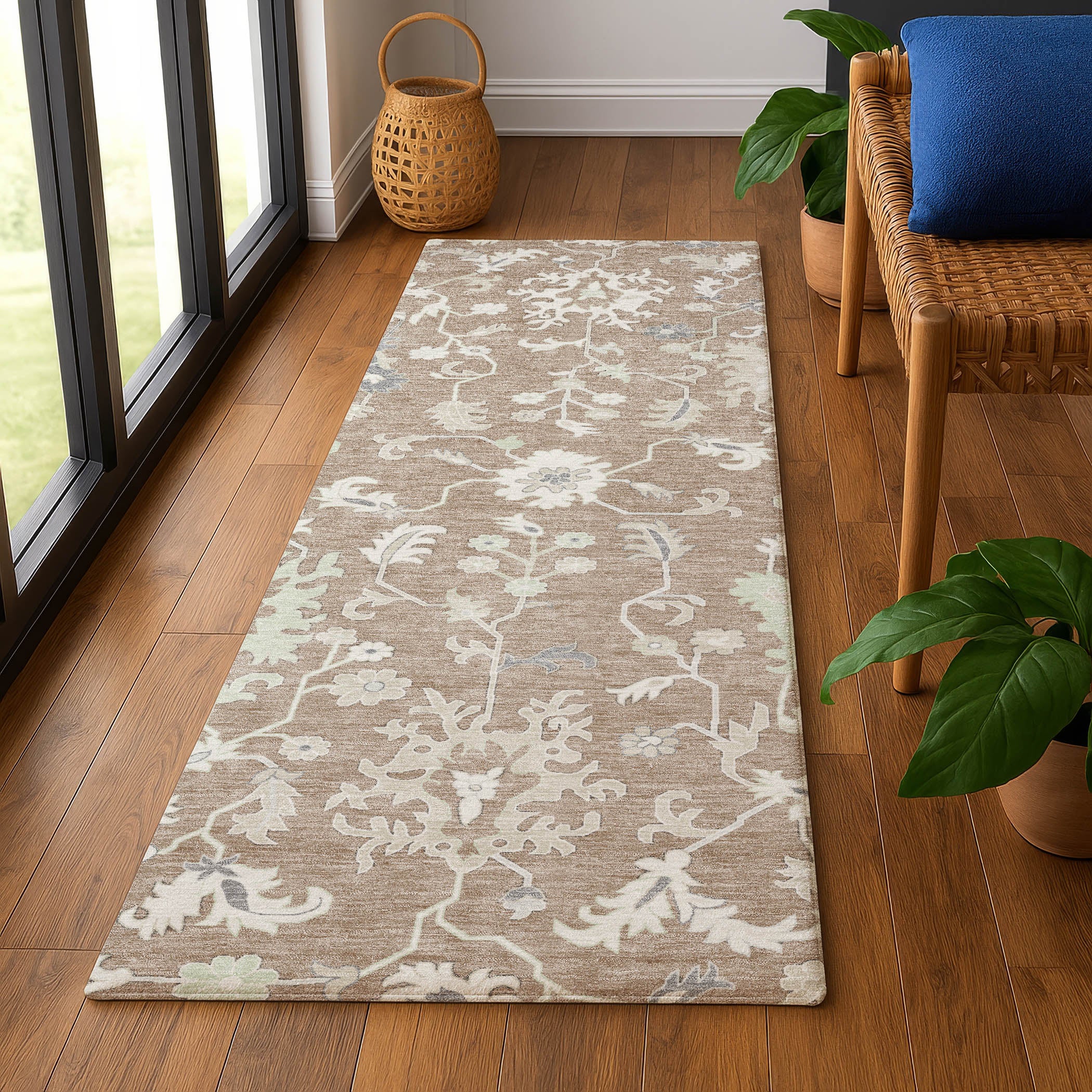 Jaipur Machine Washable Transitional Taupe Brown Rug 2'3" x 7'6" #shape_Runner