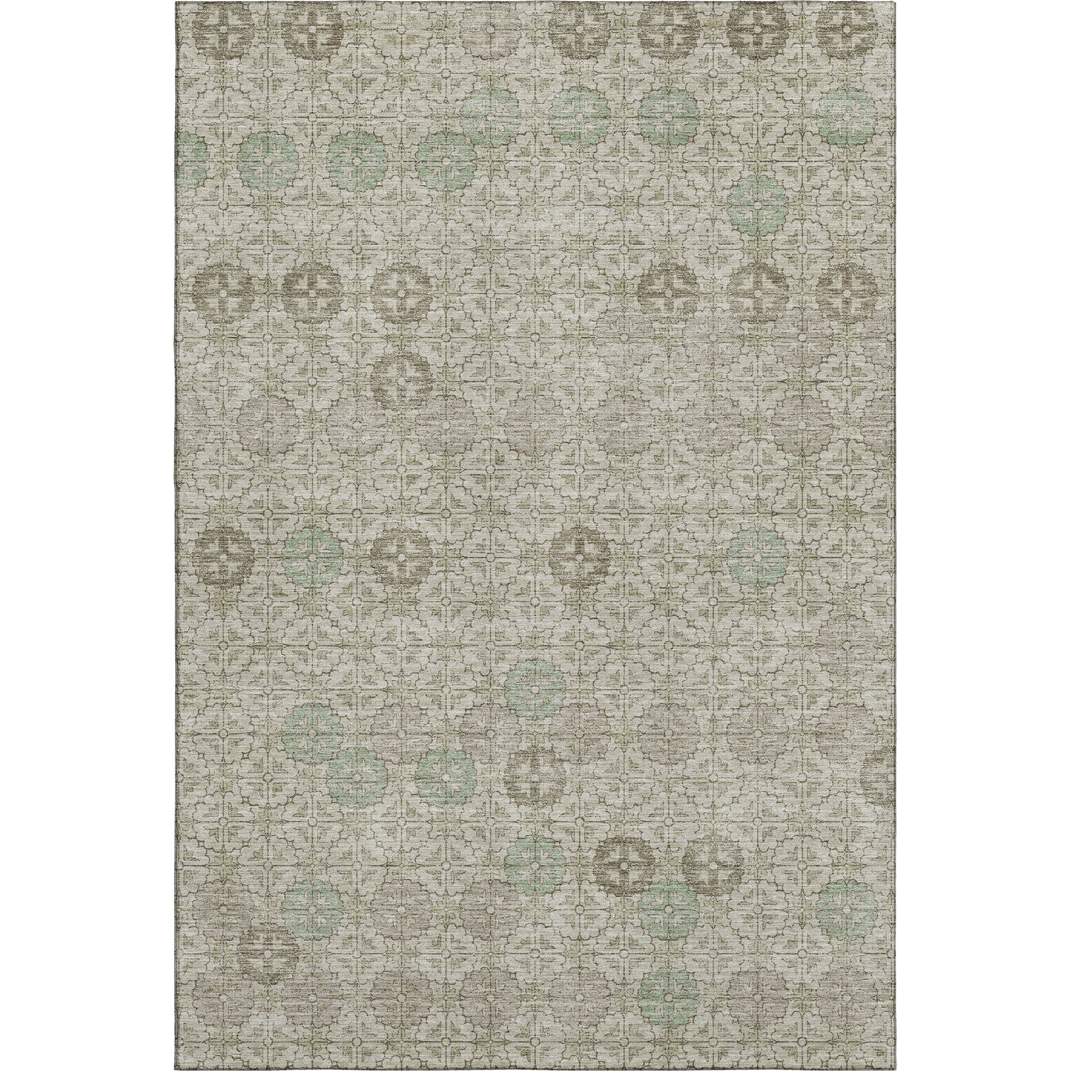 Lucerne Machine Washable Transitional Beige Brown Rug 2'6" x 3'10" #shape_Rectangle