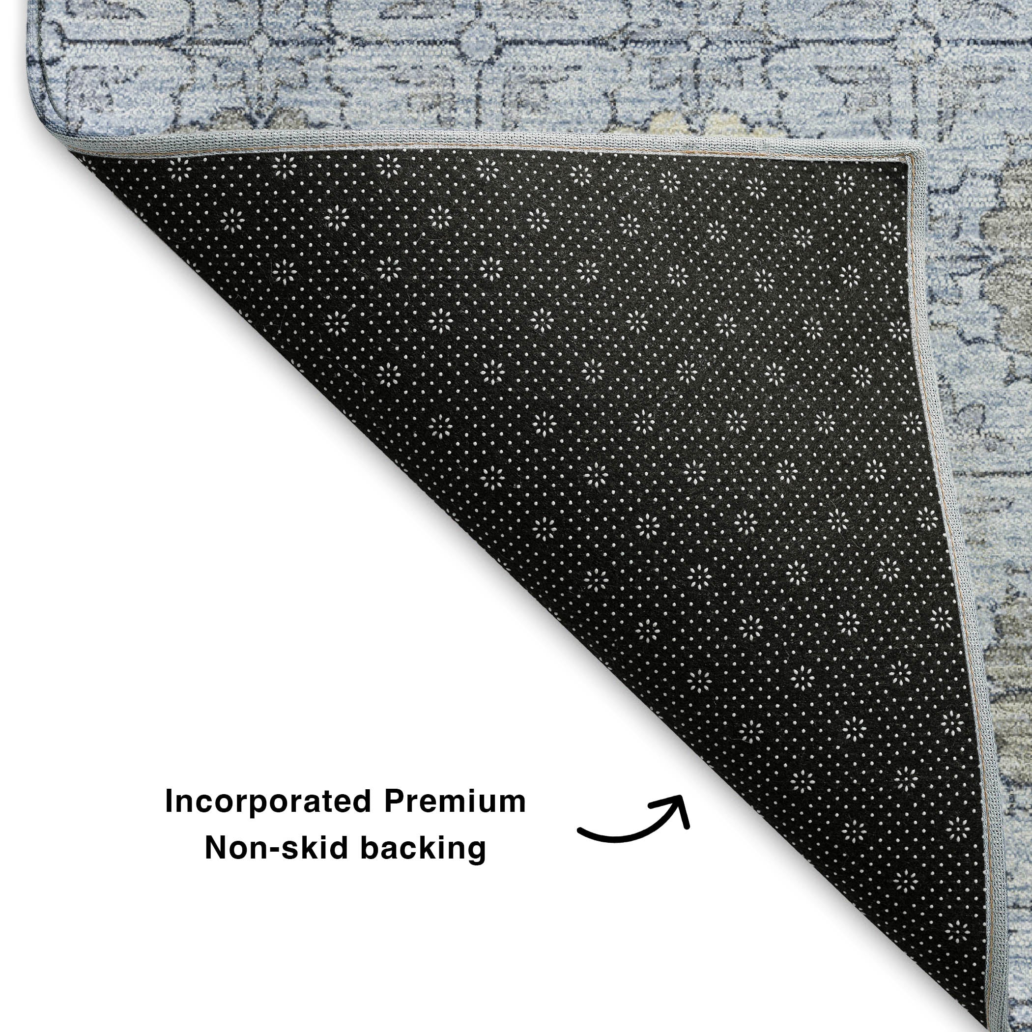 Lucerne Machine Washable Transitional Blue Rug 1'8" x 2'6" #shape_Rectangle