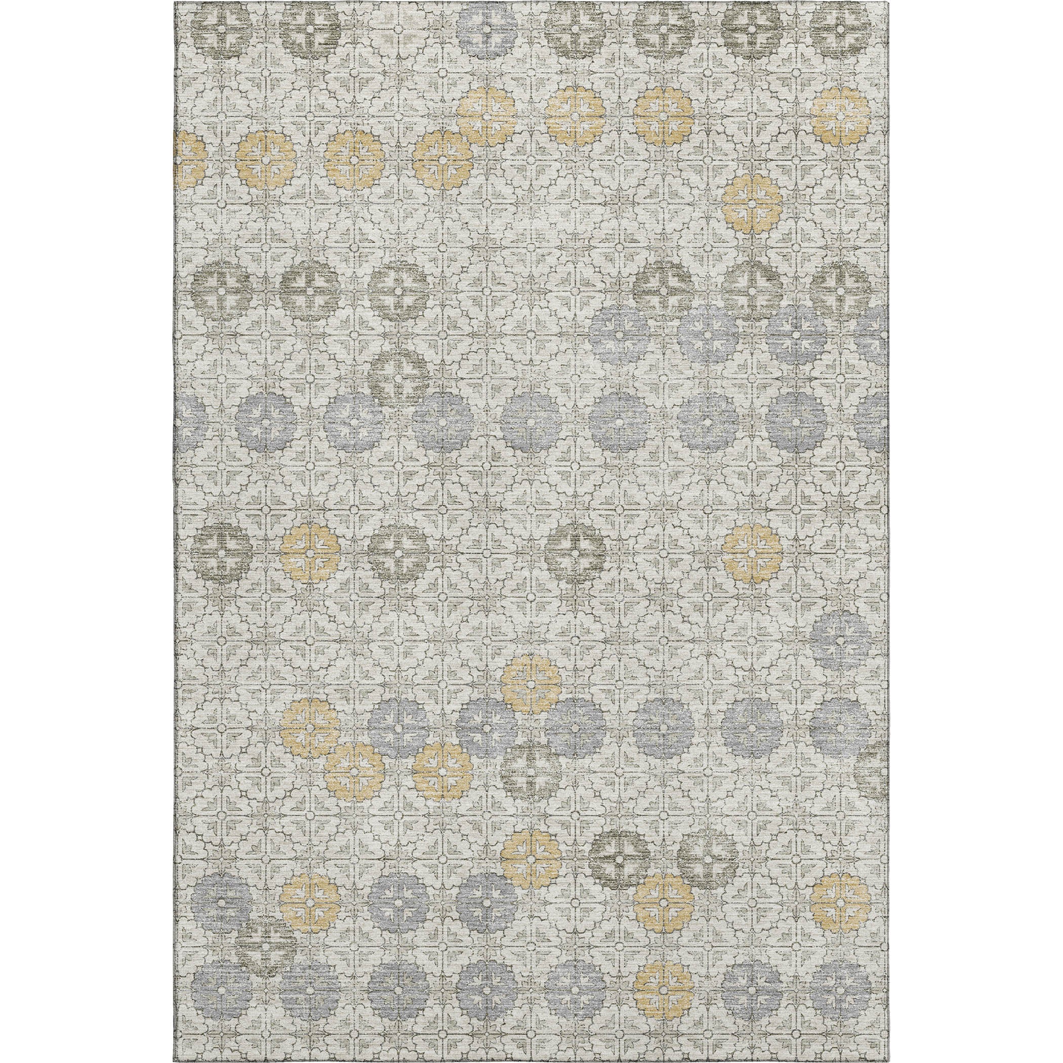 Lucerne Machine Washable Transitional Ivory Rug 2'6" x 3'10" #shape_Rectangle