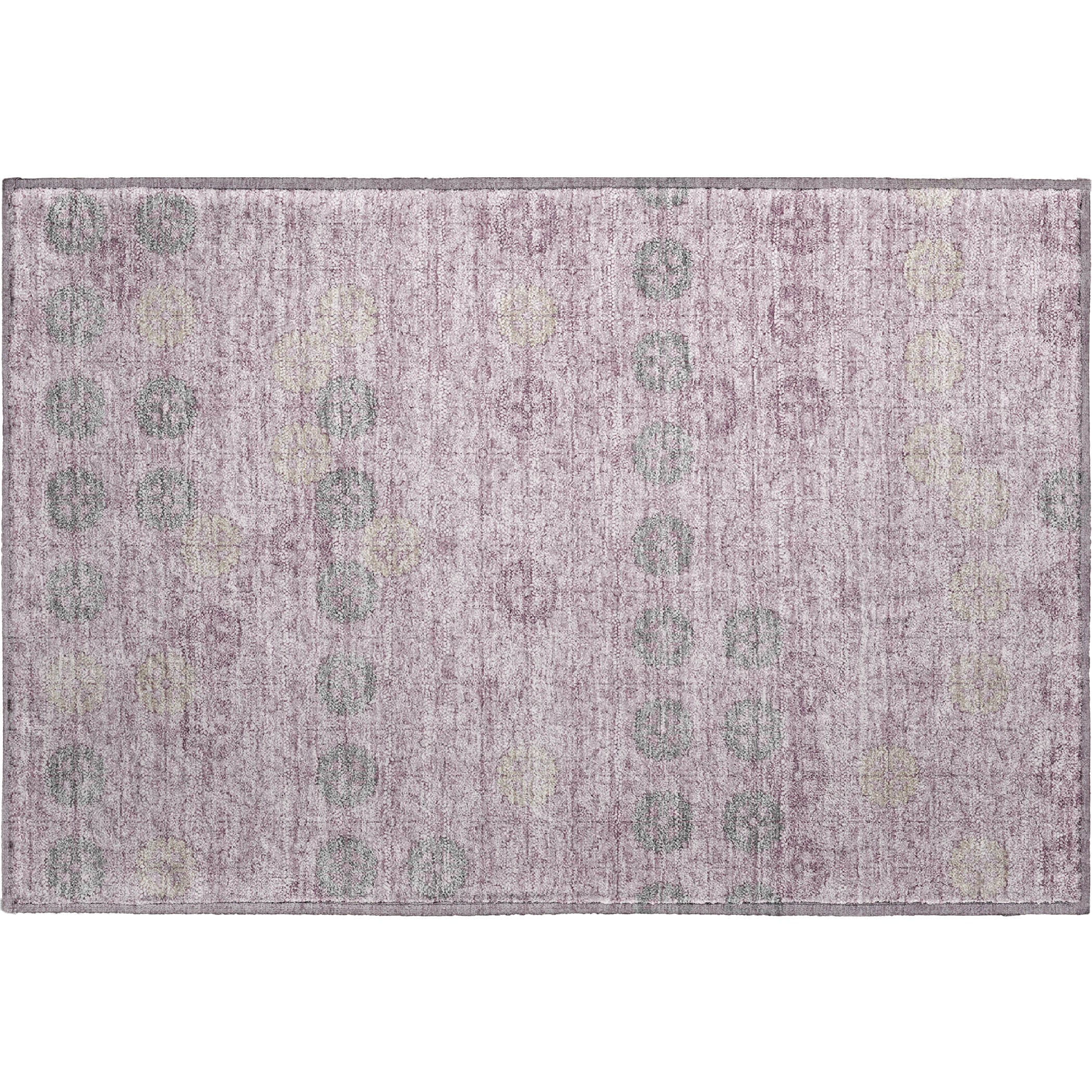 Lucerne Machine Washable Transitional Plum Purple Rug 1'8" x 2'6" #shape_Rectangle