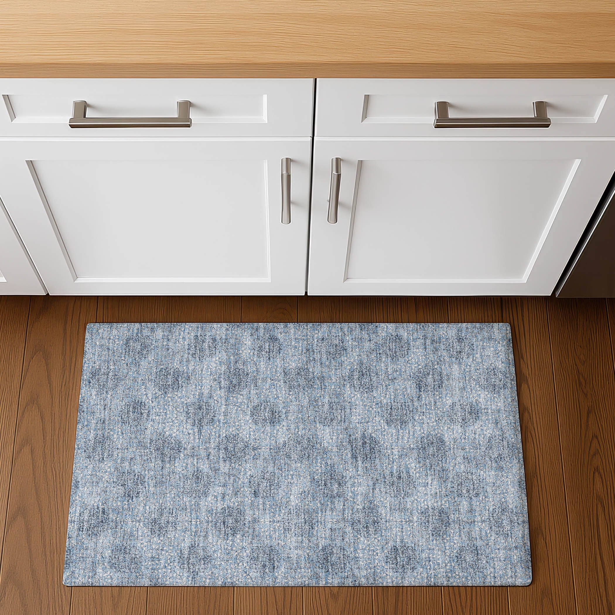 Lucerne Machine Washable Transitional Blue Rug 1'8" x 2'6" #shape_Rectangle