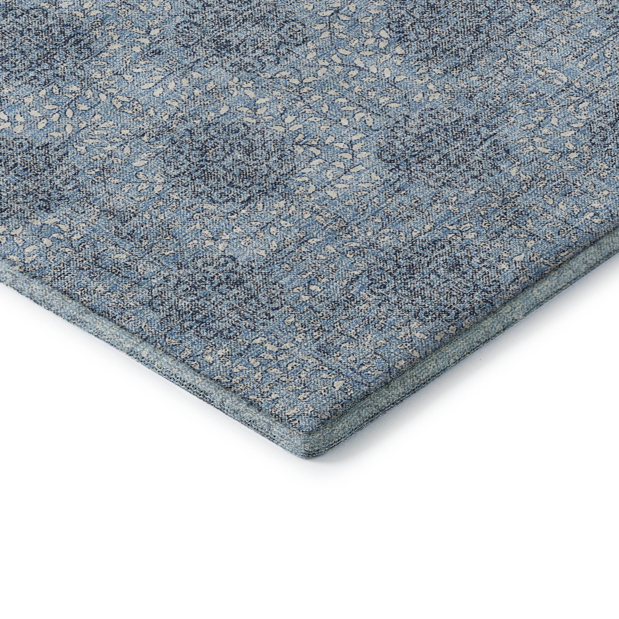 Lucerne Machine Washable Transitional Blue Rug 1'8" x 2'6" #shape_Rectangle