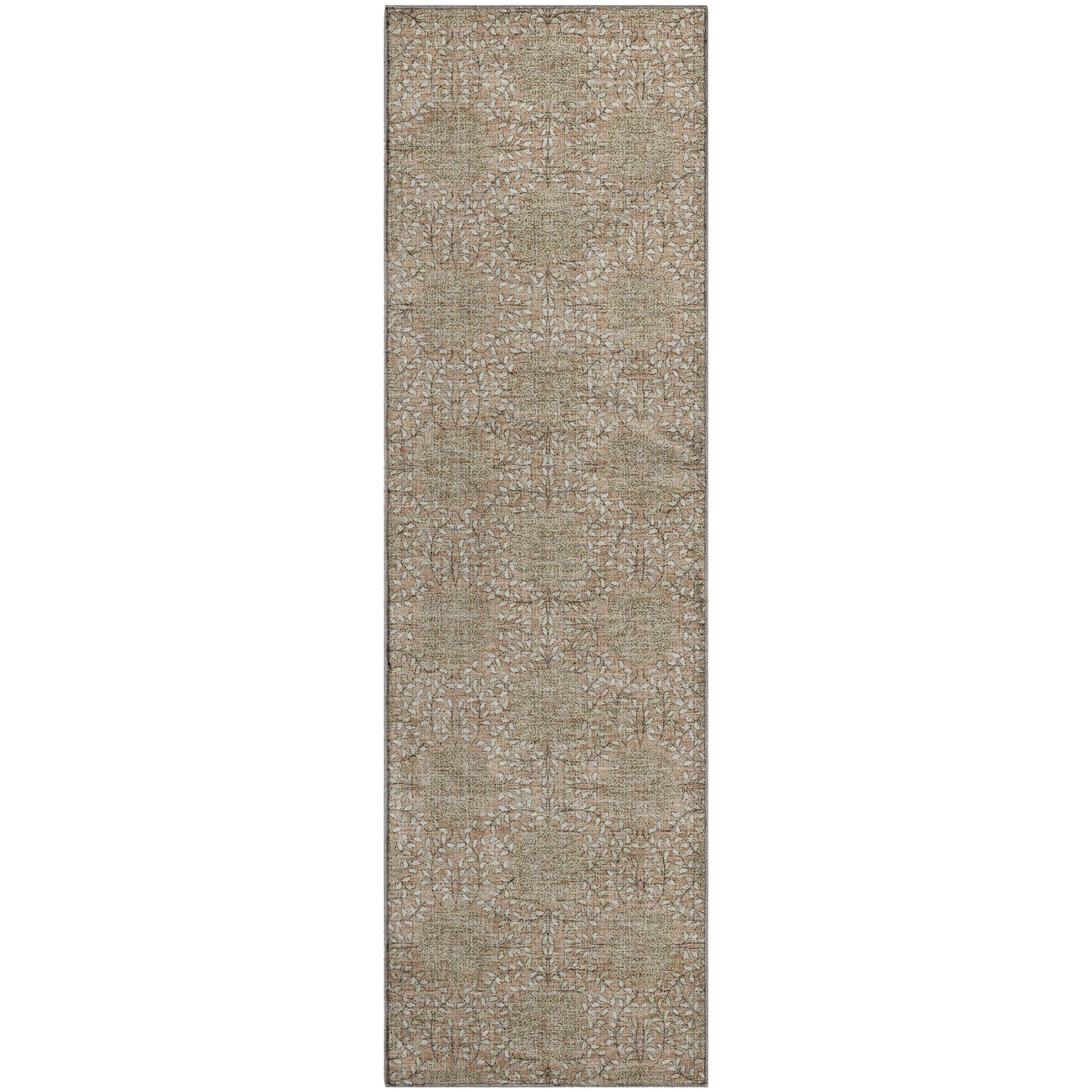 Lucerne Machine Washable Transitional Copper Orange Rug 2'3" x 7'6" #shape_Runner