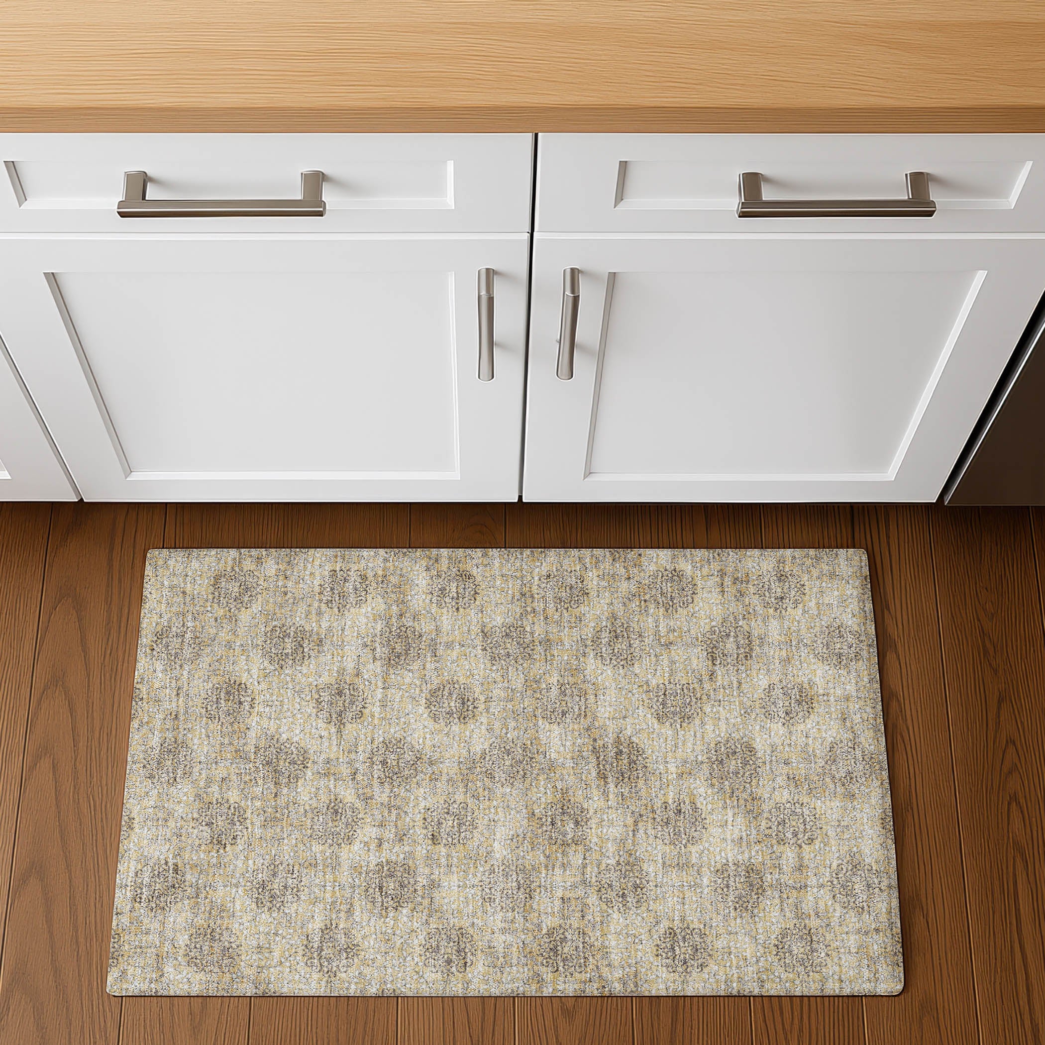 Lucerne Machine Washable Transitional Gold Rug 1'8" x 2'6" #shape_Rectangle