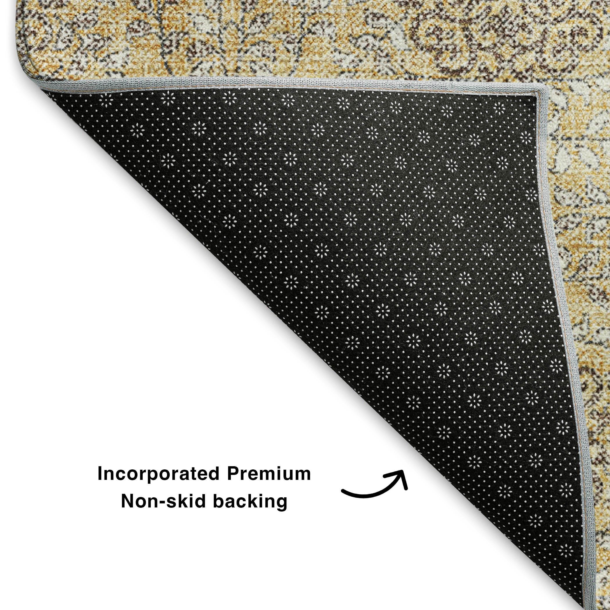 Lucerne Machine Washable Transitional Gold Rug 1'8" x 2'6" #shape_Rectangle