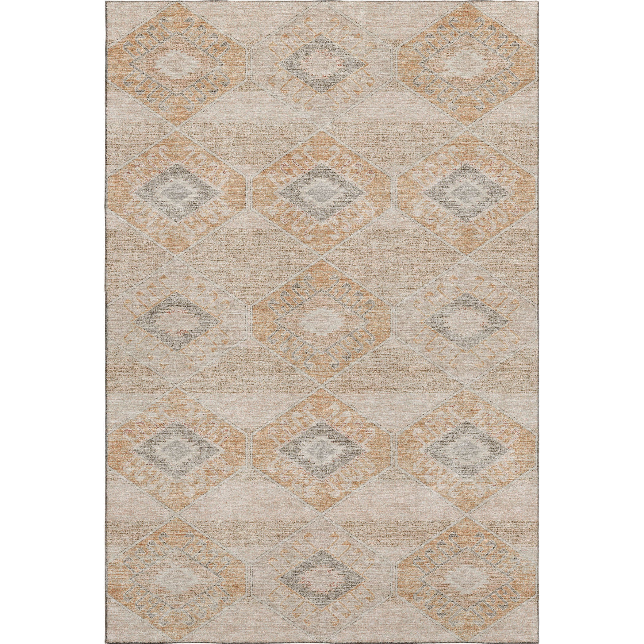 Florence Machine Washable Transitional Copper Orange Rug 2'6" x 3'10" #shape_Rectangle