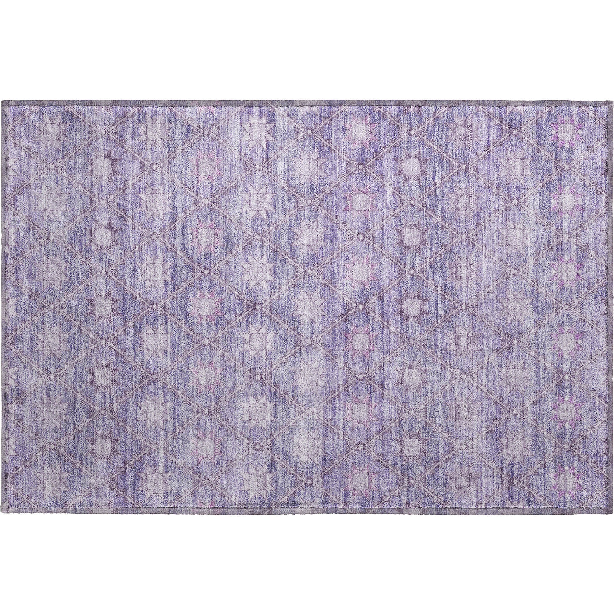 Siena Machine Washable Transitional Purple Rug 1'8" x 2'6" #shape_Rectangle