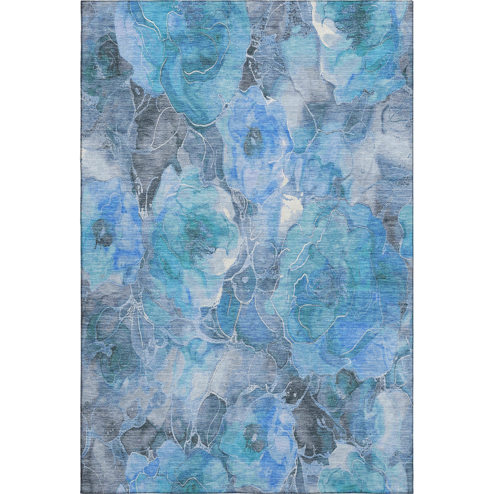 Sintra Machine Washable Transitional Blue Rug 2'6" x 3'10" #shape_Rectangle