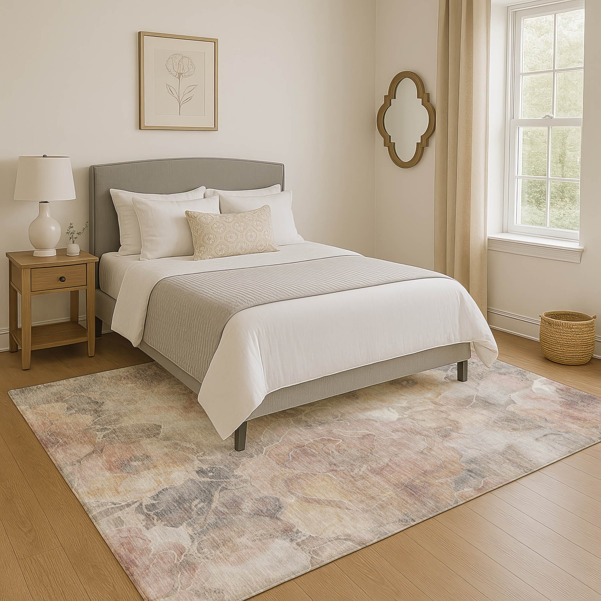 Sintra Machine Washable Transitional Taupe Brown Rug 2'6" x 3'10" #shape_Rectangle