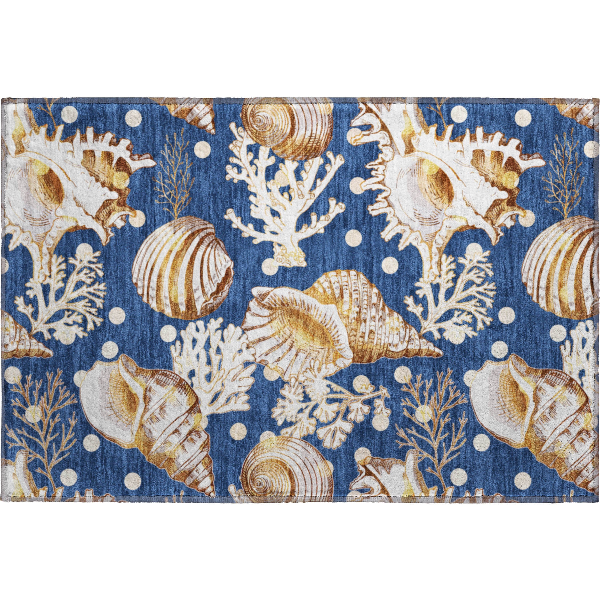 Bruges Machine Washable Coastal Blue Rug 1'8" x 2'6" #shape_Rectangle