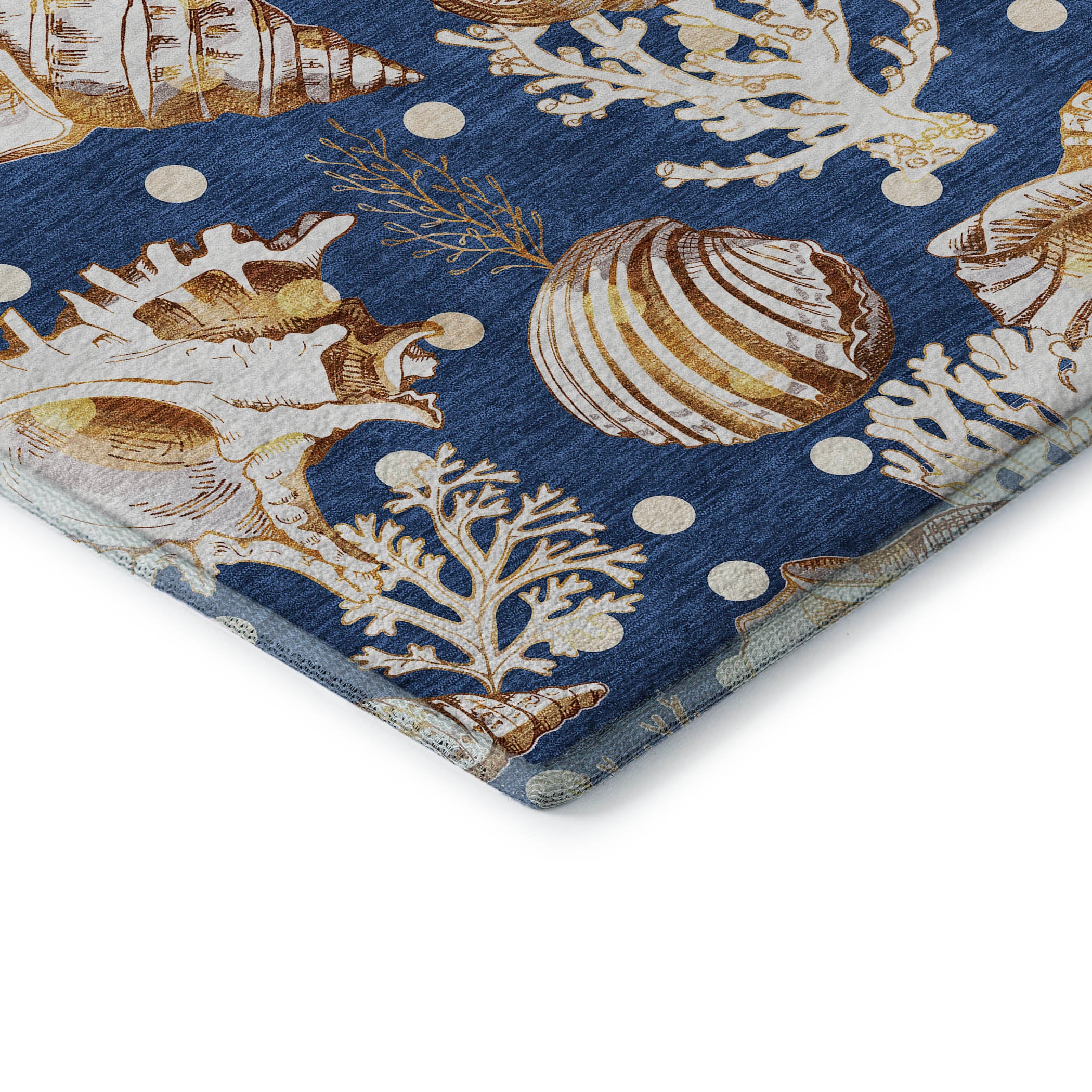 Bruges Machine Washable Coastal Blue Rug 1'8" x 2'6" #shape_Rectangle